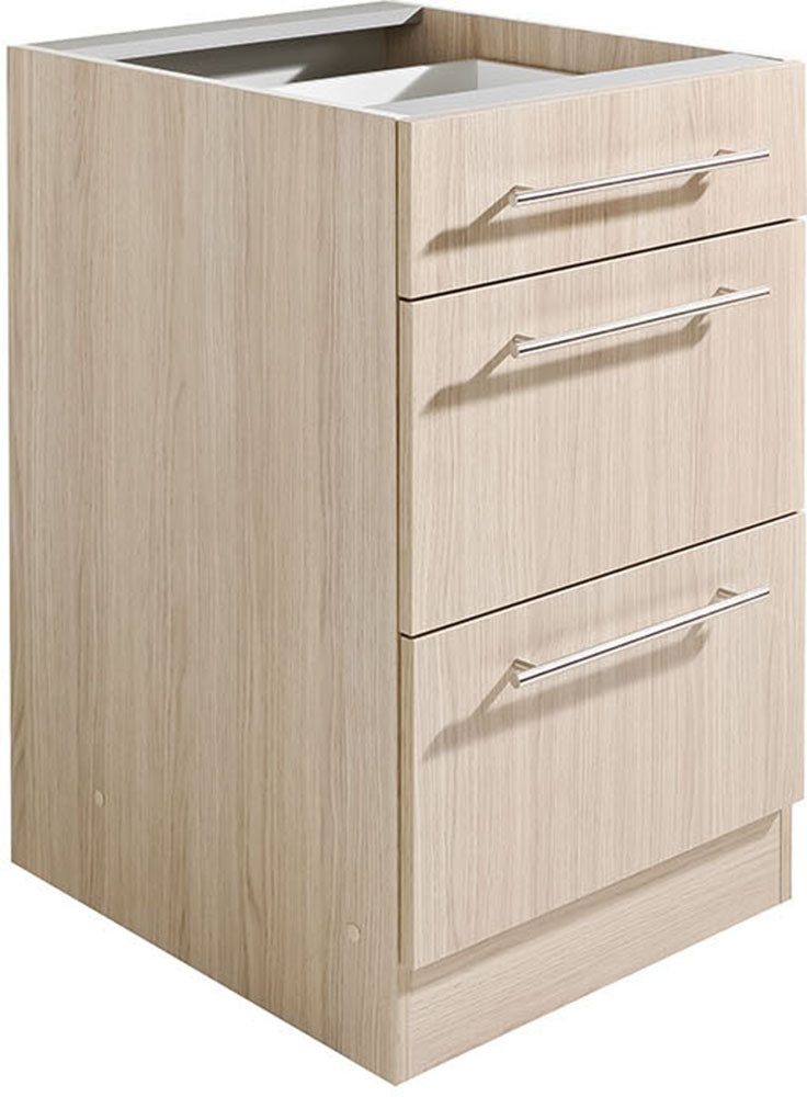 wiho Küchen Unterschrank Filo 50 cm breit, mit 2 großen Auszügen ohne Arbeitsplatte
