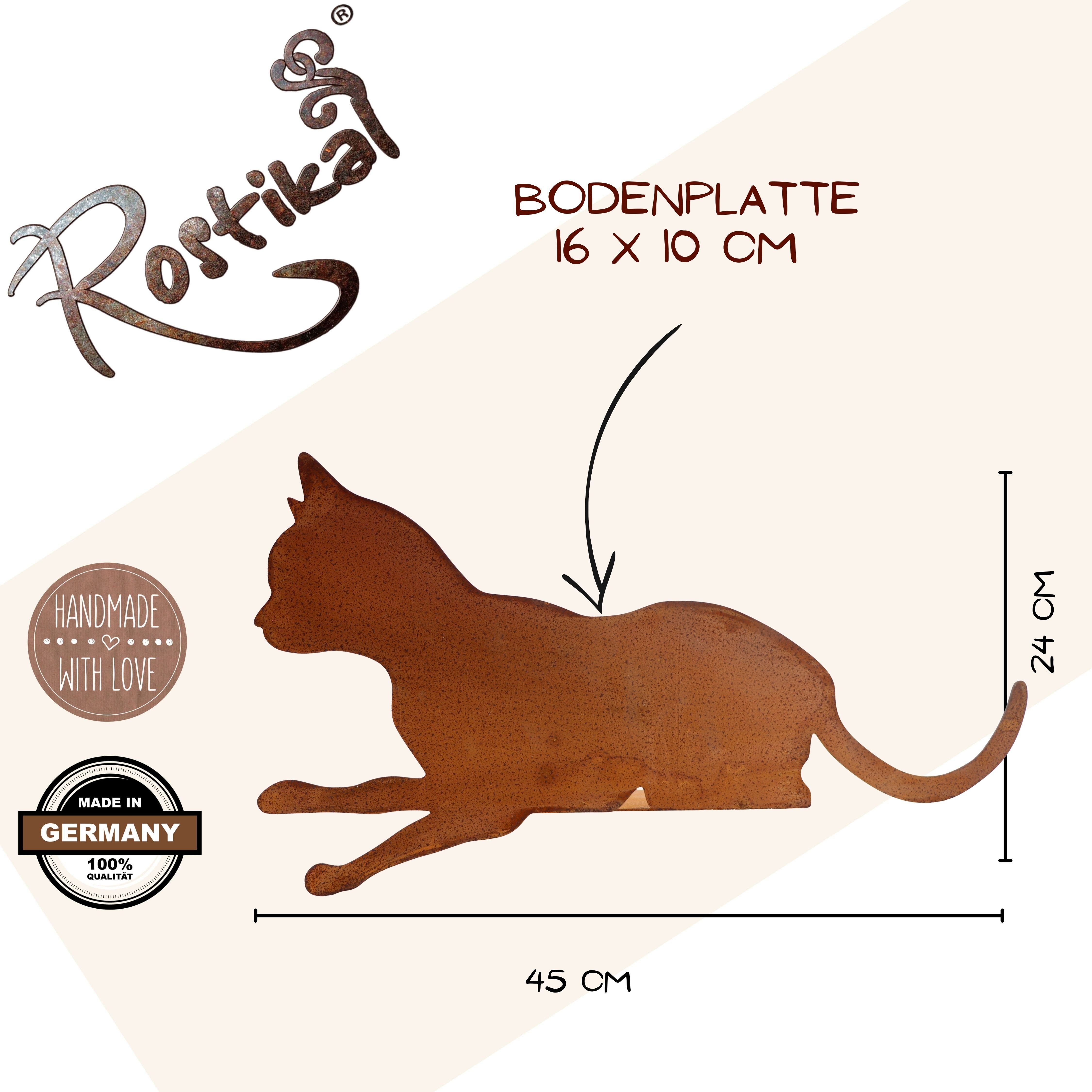 Rostikal Kantenhocker Katze Dekofigur Wohnzimmer Gartendeko günstig online kaufen