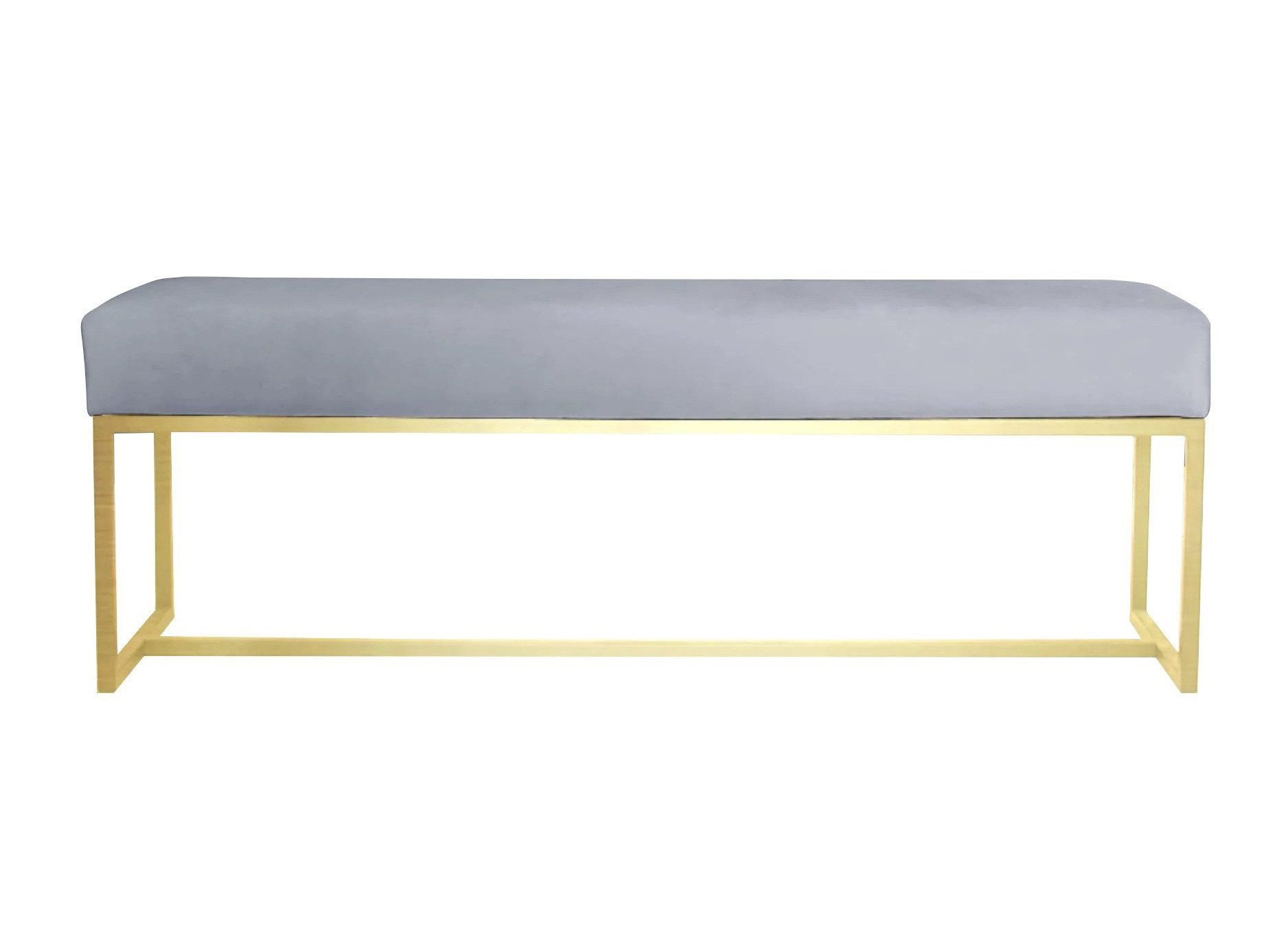 Beautysofa Polsterbank ACHEN Stilvolle Sitzbank aus Velours (verschiedene Größen, Metallbeine)
