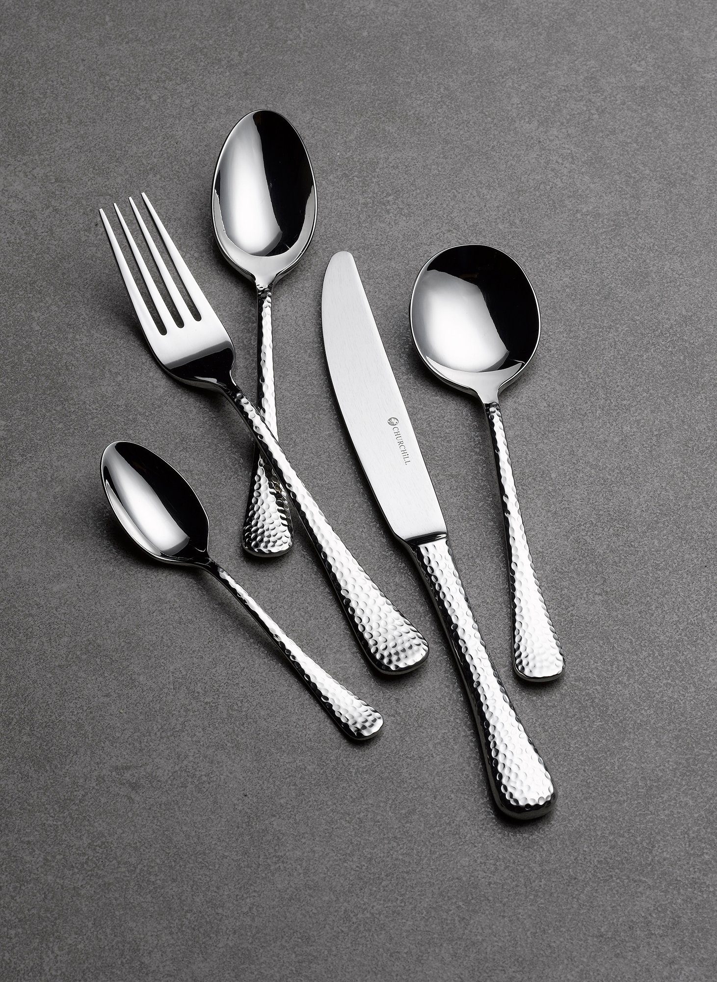 Churchill Besteck-Set Isla Tafelmesser, 23,8 cm, 8 mm, 12 Stück, Silber, 12 Personen, Edelstahl