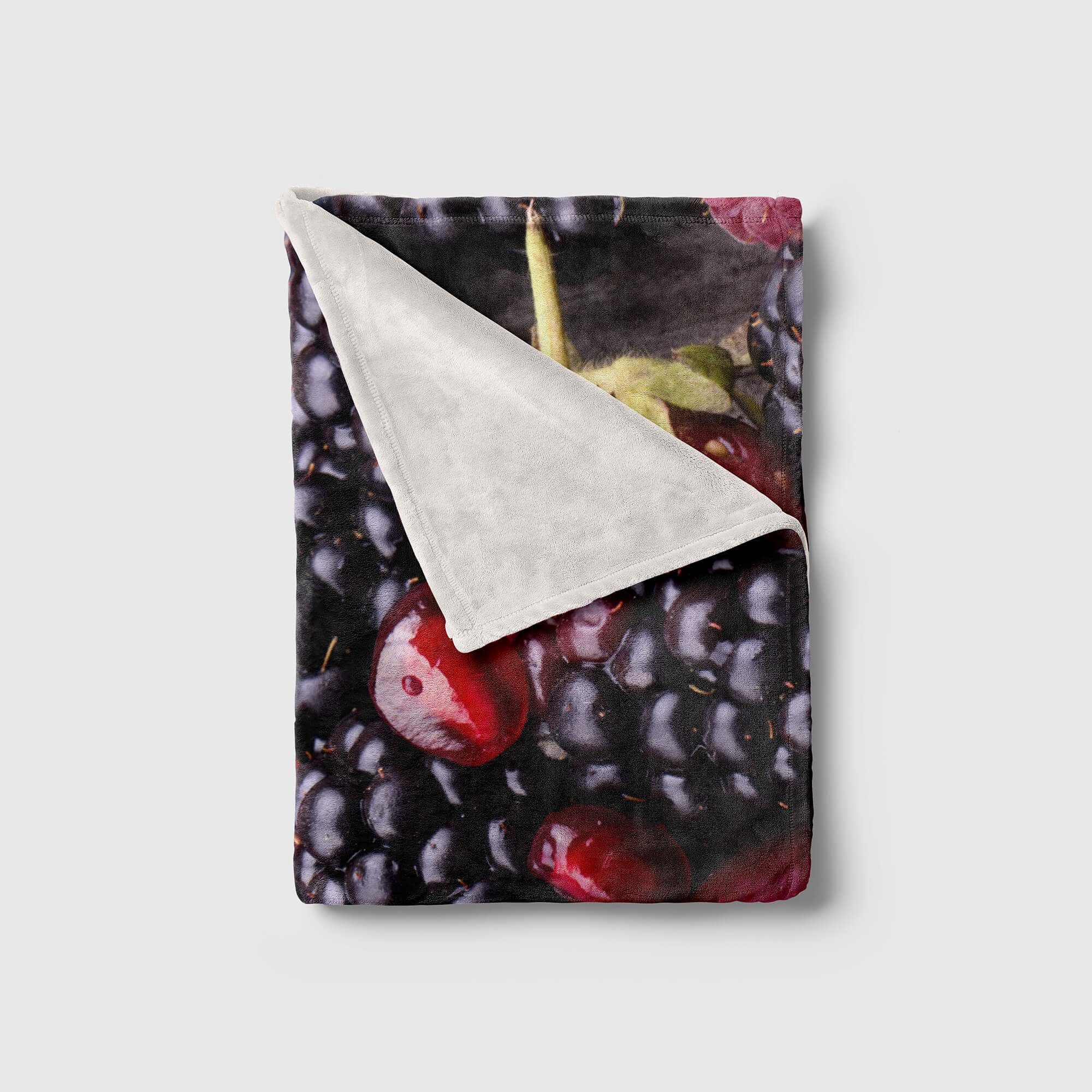 Handtuch E, Fotomotiv mit Sinus Kuscheldecke Handtücher Kirschen Früchte (1-St), Art Saunatuch Handtuch Baumwolle-Polyester-Mix Strandhandtuch