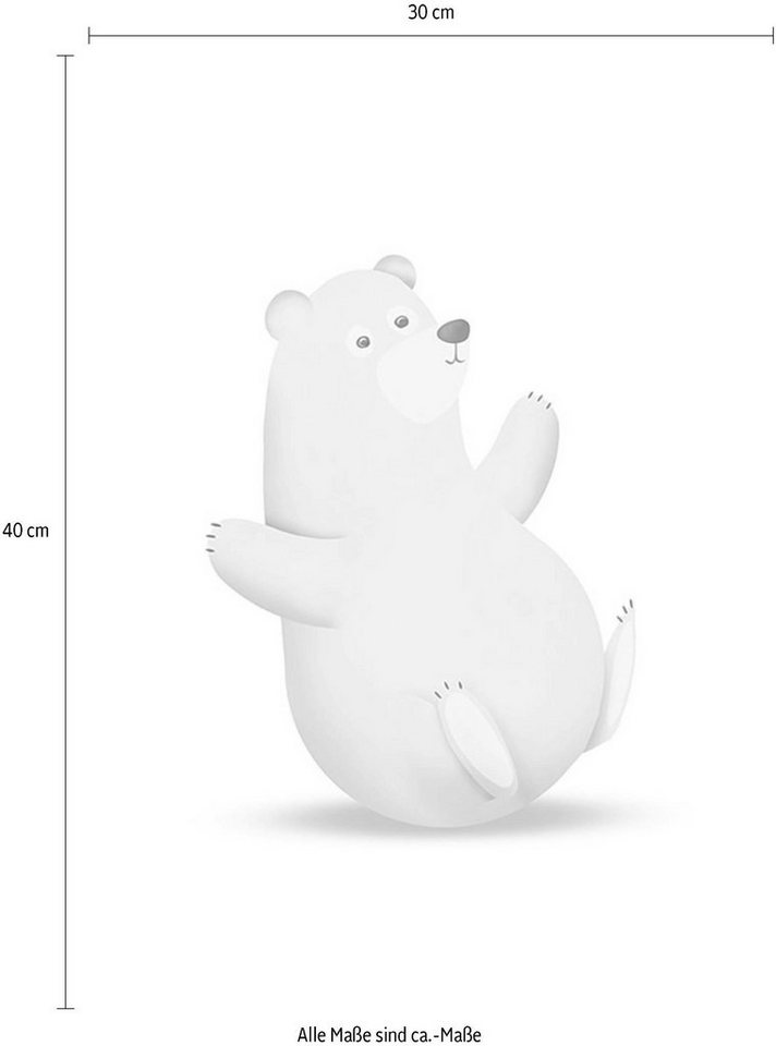 Komar Poster Cute Animal Polar Bear, Tiere (1 St), Kinderzimmer,  Schlafzimmer, Wohnzimmer