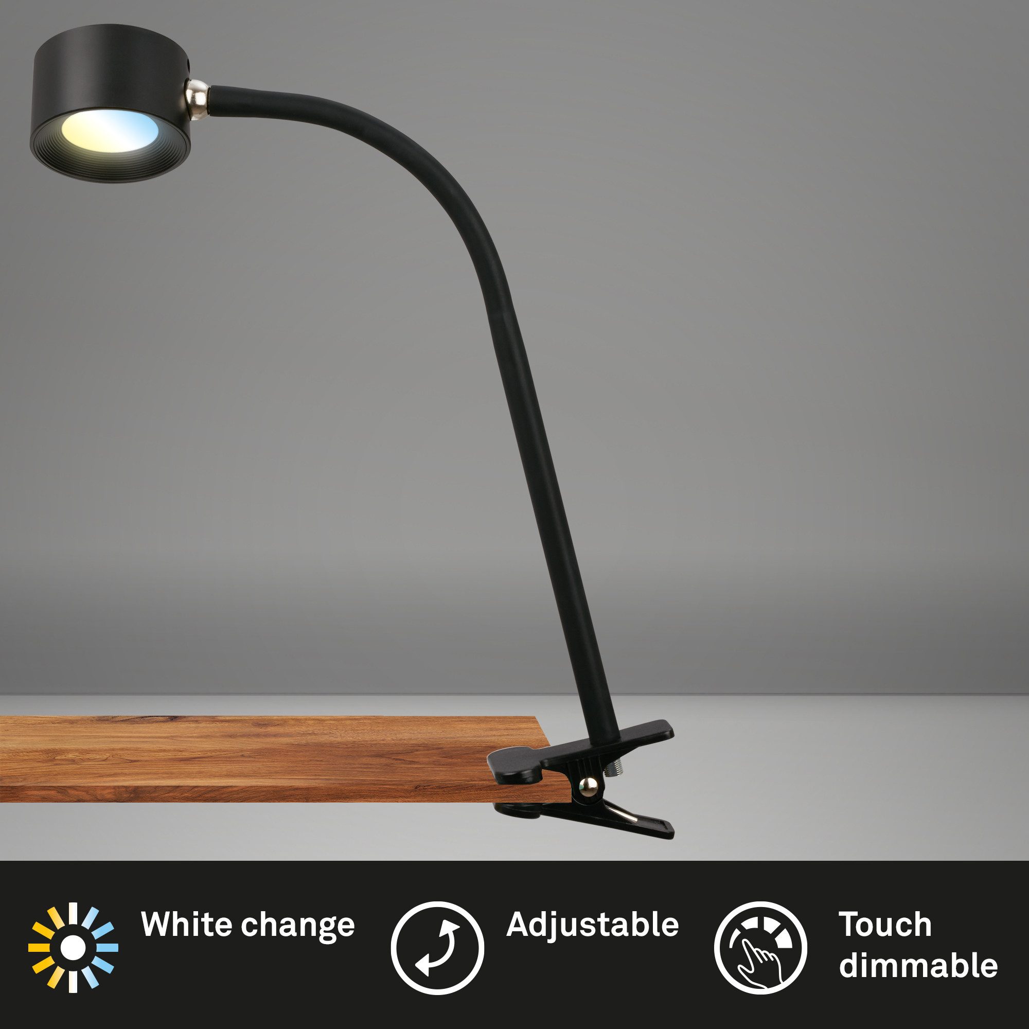 Briloner Leuchten LED Klemmleuchte 2499015, Dimmbar, günstig online kaufen