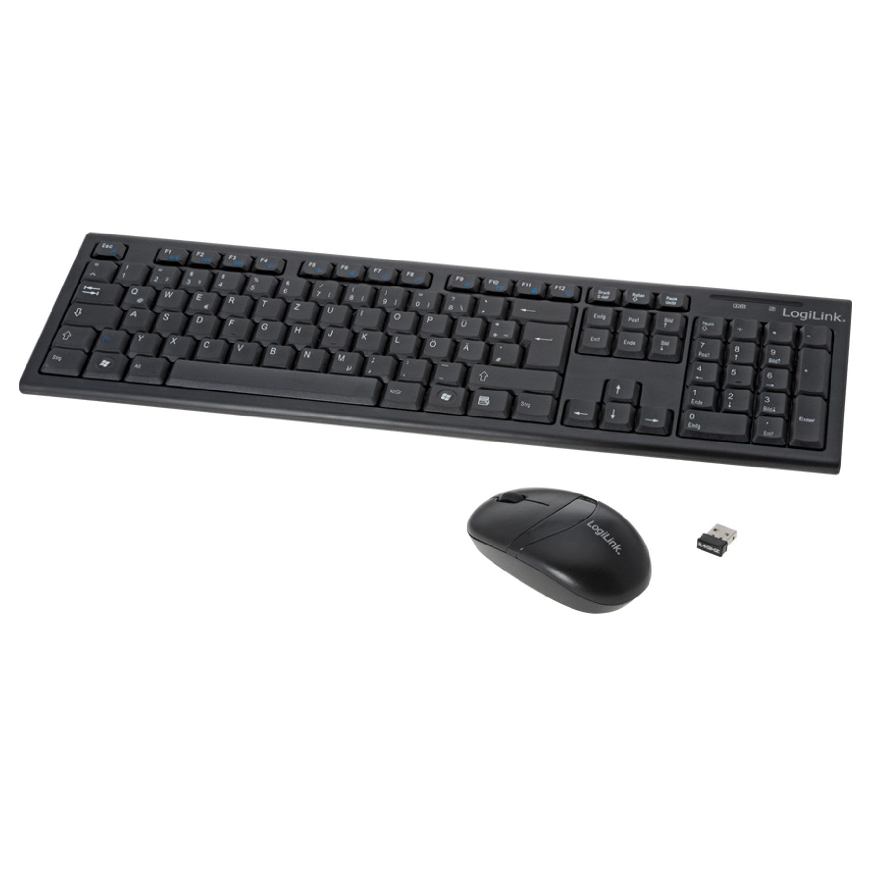 LogiLink LOGILINK Kabelloses Tastatur/Maus-Set ID0104 Wireless-Tastatur