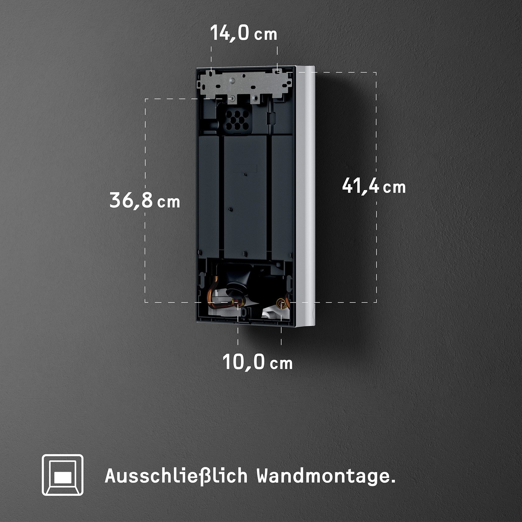 STIEBEL ELTRON Komfort-Durchlauferhitzer DHB-E 18 kW LCD 25A, gradgenaue Temperaturwahl, elektronisch, min. 20 °C, max. 60 °C, 3i Technologie für konstante Warmwassertemperatur, LC-Display