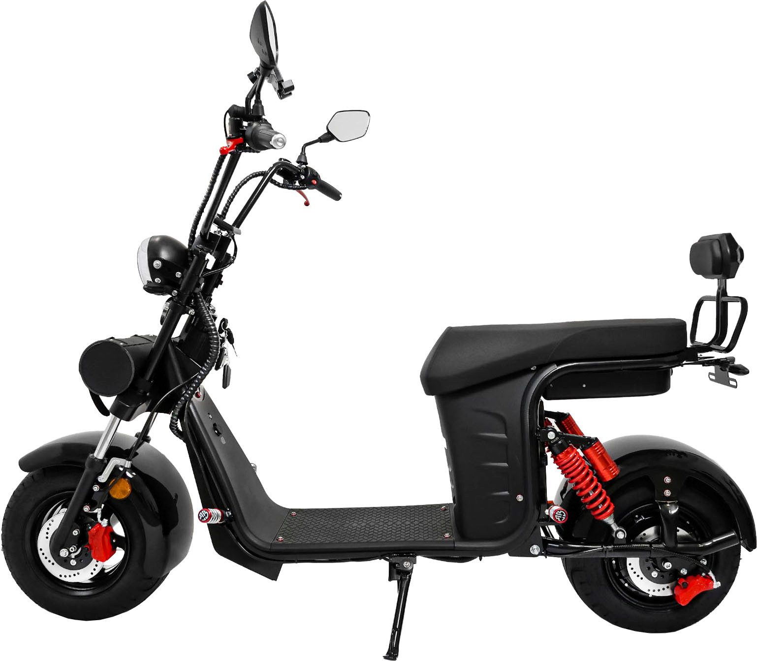 Rolektro E-Motorscooter E-Chopper 45, 60V-25.6Ah lithium battery, 3000 watts, 3500 W, 45 km/h, up to 54 km range, with USB port and integrated alarm system