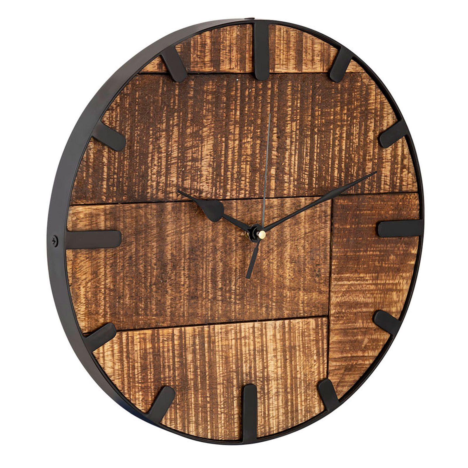 Amagohome Wanduhr Wanduhr Holz ø 30 cm Uhr 2. Wahl Wohnzimmeruhr modern run günstig online kaufen