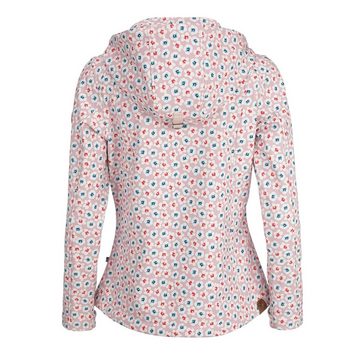 Dry Fashion Softshelljacke Damen Jacke Wismar Blumen-Print Kapuze Fleece-Futter atmungsaktiv