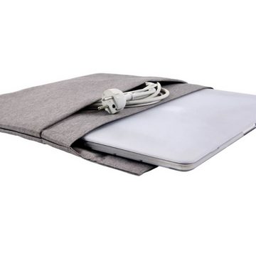 Hama Laptoptasche Notebook-Tasche Sleeve Slide Case Schutz-Hülle, für Laptop 15" 15,4" 15,6" Zoll gepolstert + Vordertasche für Zubehör