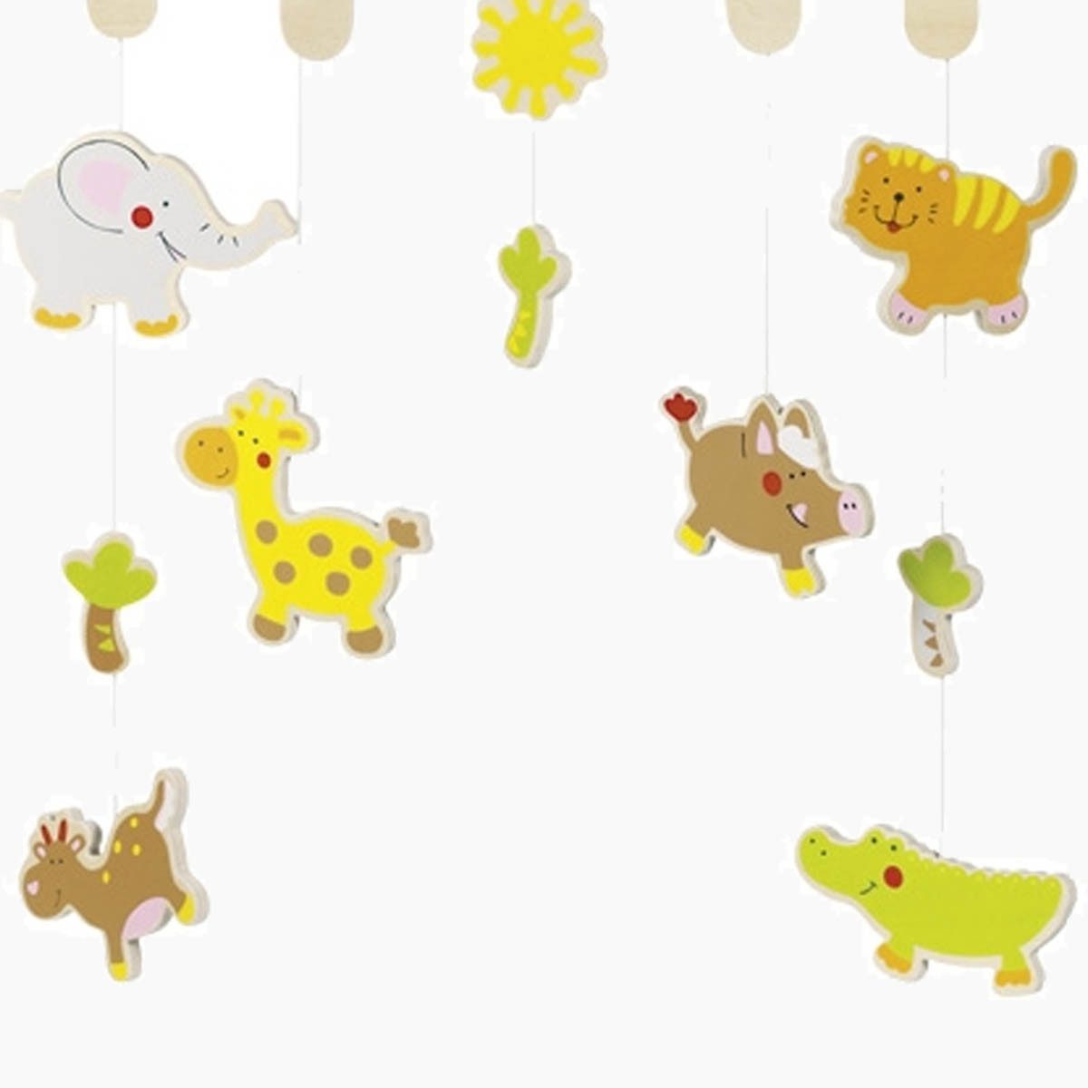 goki Mobile Mobile Dschungelfreunde, (packung, 12-tlg., set), dekorative Ergänzung für das Kinderzimmer