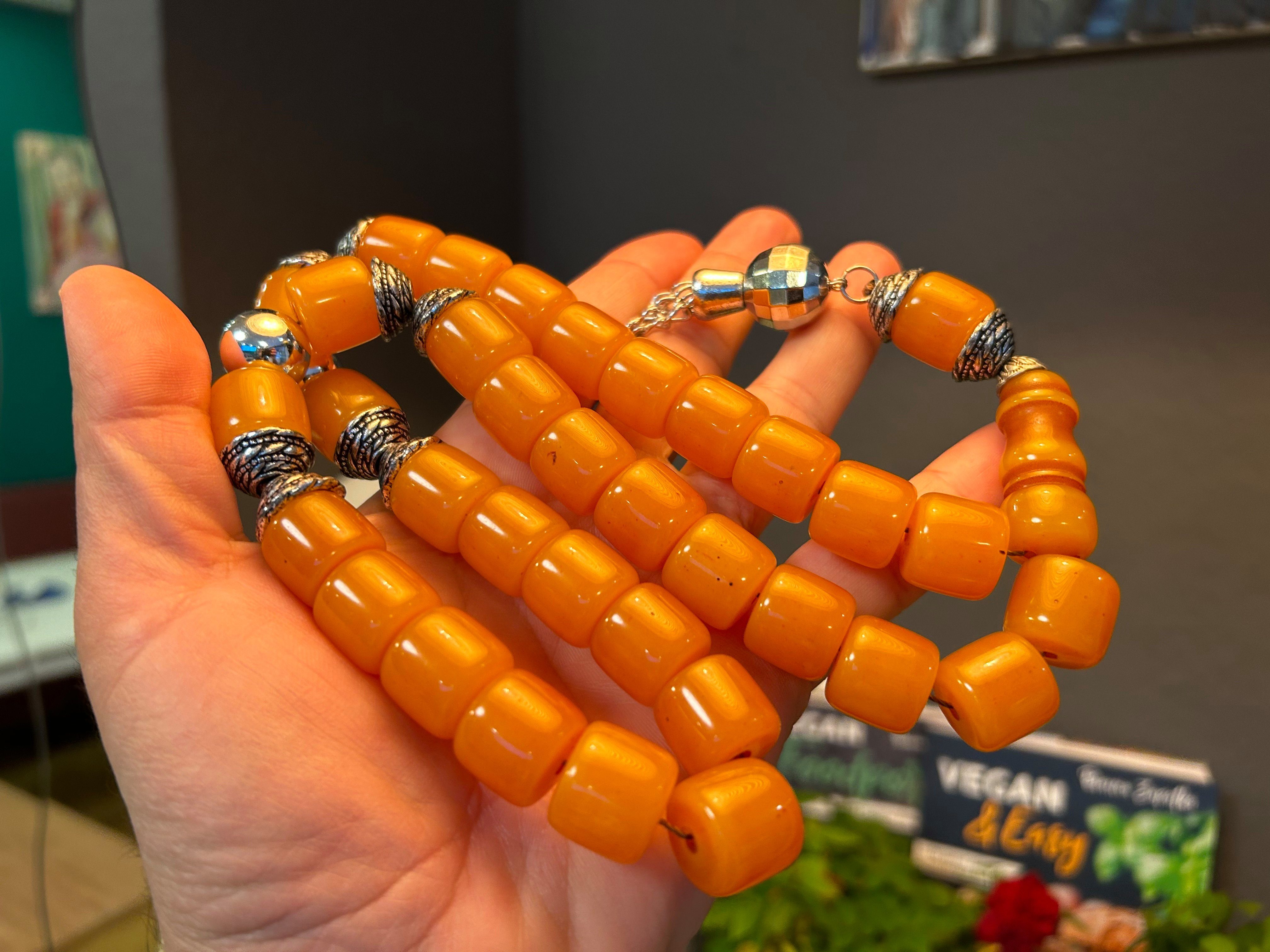 Bakalite Misbaha Amber Prayerbeads Kettenanhänger faturan TesbihBid Gebetskette 33 Tesbih