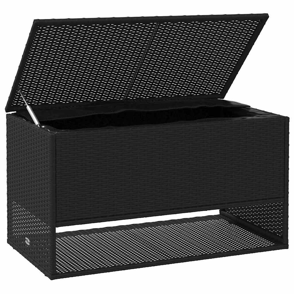 vidaXL Gartenbox Outdoor-Kissenbox Schwarz 100x55x55,5 cm günstig online kaufen