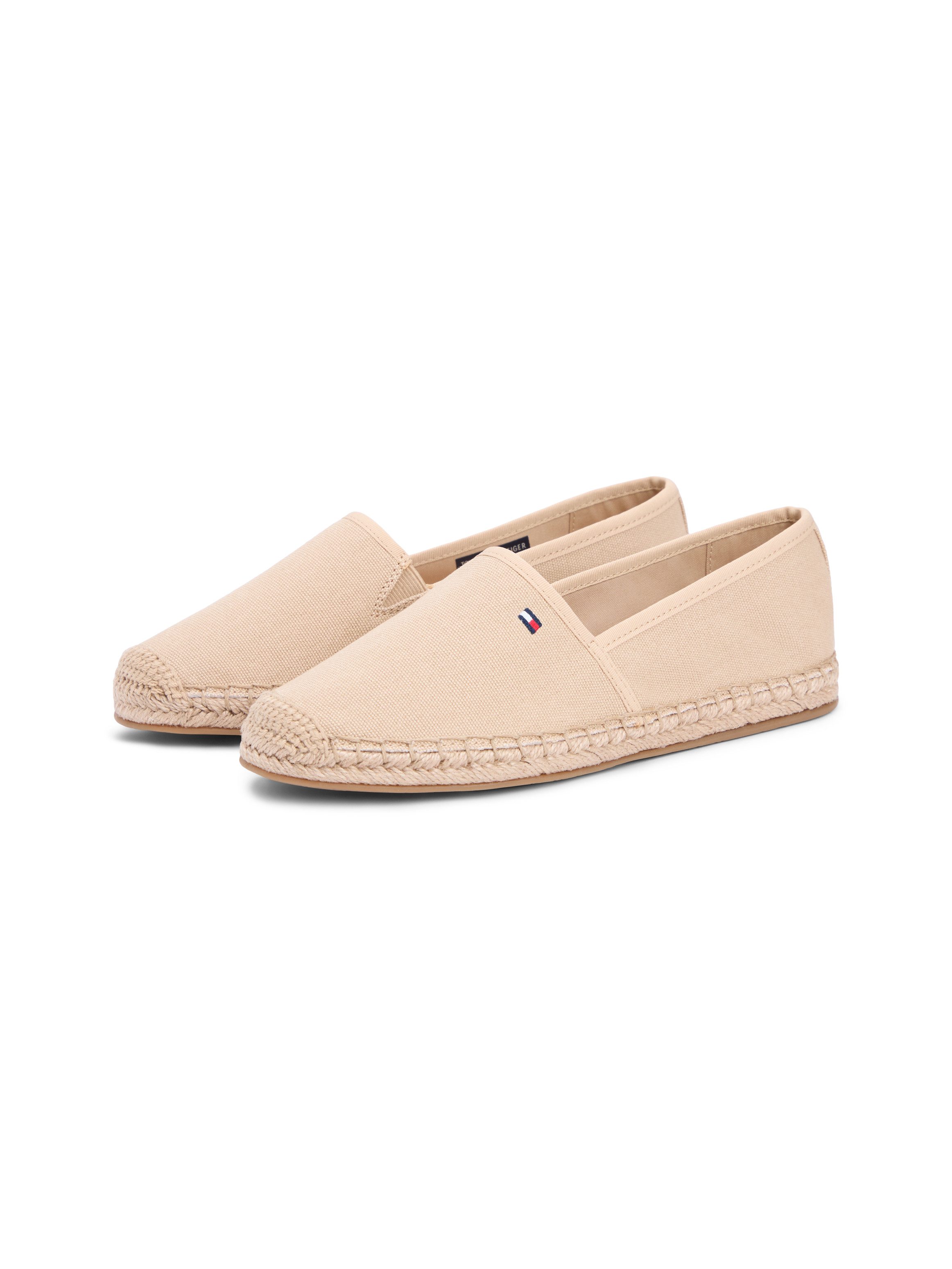 Tommy Hilfiger FLAG CANVAS ESPADRILLE Espadrille,Slipper,Flats,Bequemschuh mit Jutebezug und Ziernähten, schmale Form