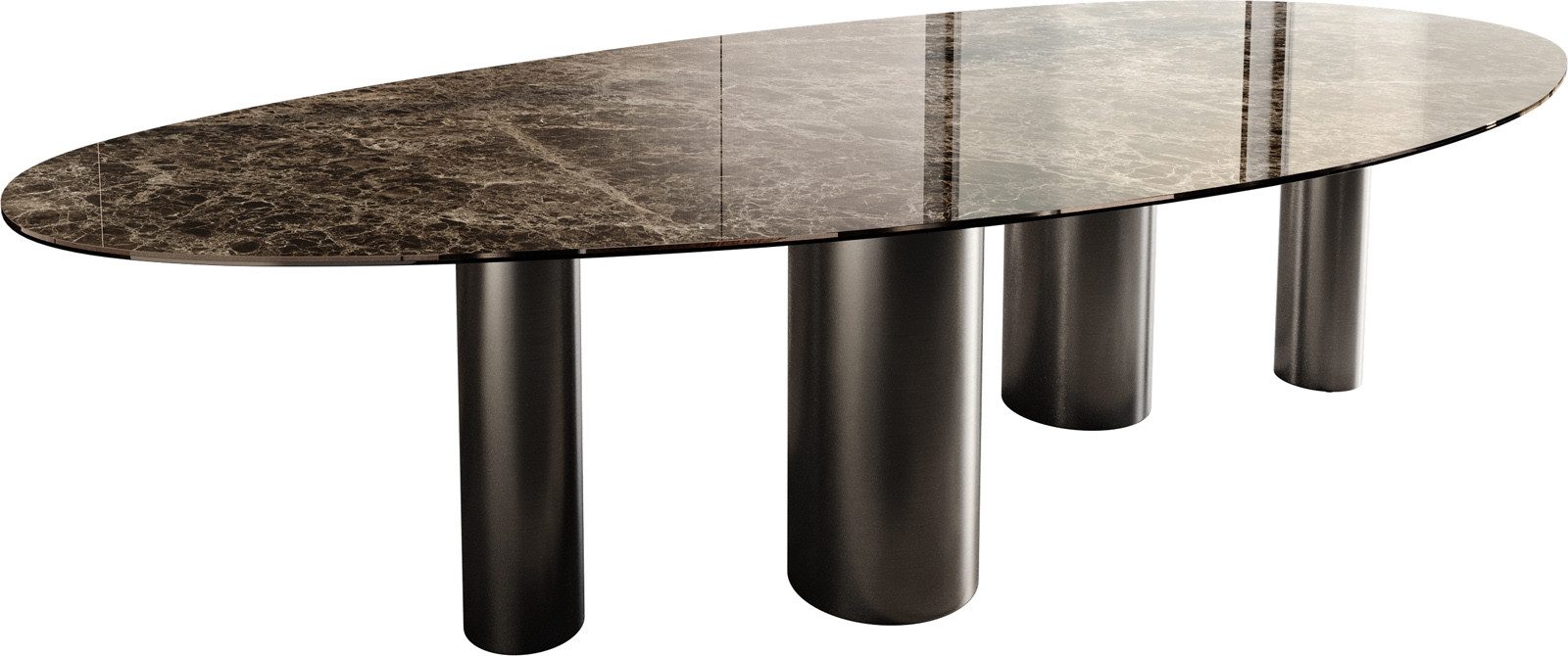 DELIFE Esstisch Edge, Oval Keramik Laminam®Emperador günstig online kaufen