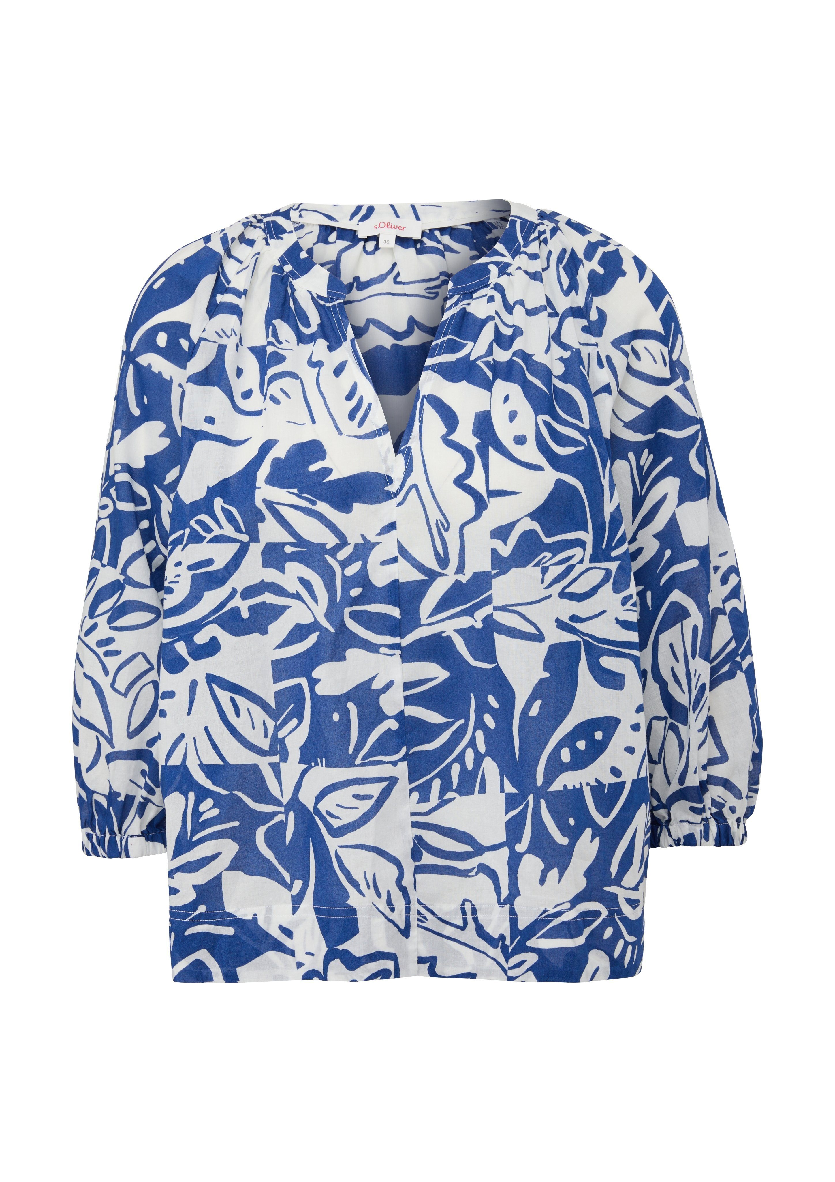 Klassische Bluse Bluse mit Raffung