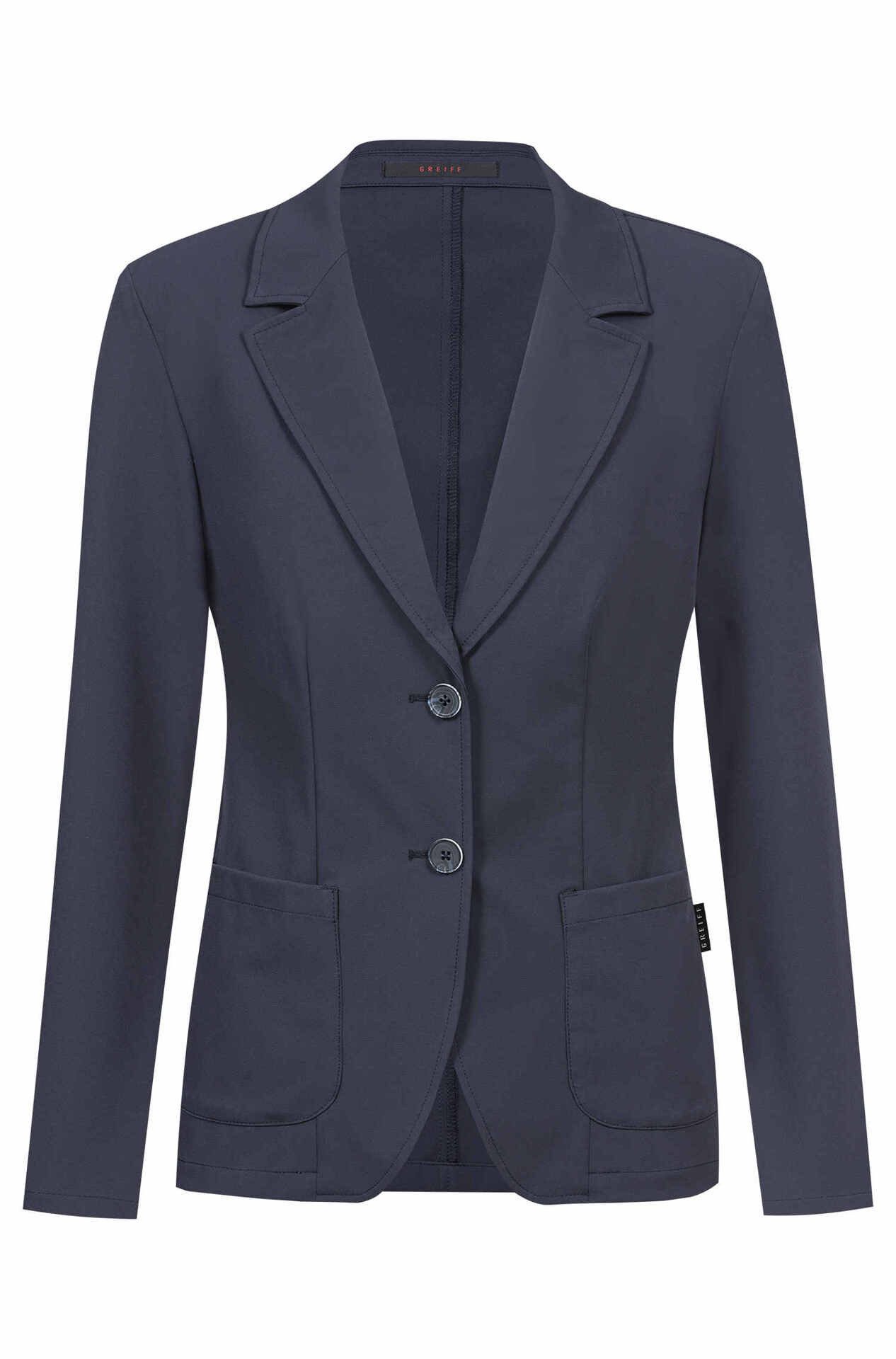 GREIFF Jackenblazer Greiff FLOW Damen Business Blazer Revers Regular Stretch Marine