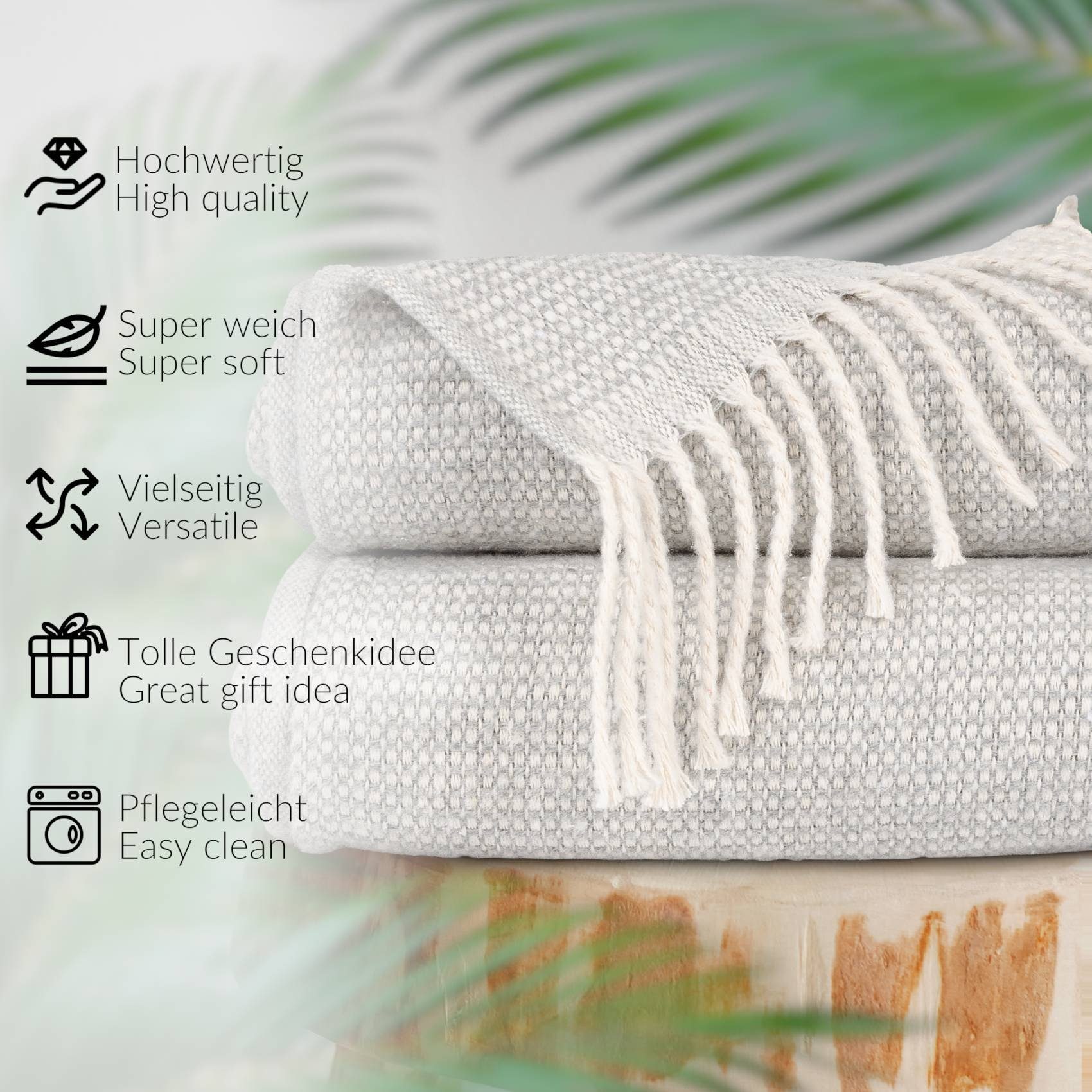 Plaid Emma Kuscheldecke Tagesdecke hochwertige Reisedecke Wohndecke, ANRO, günstig online kaufen