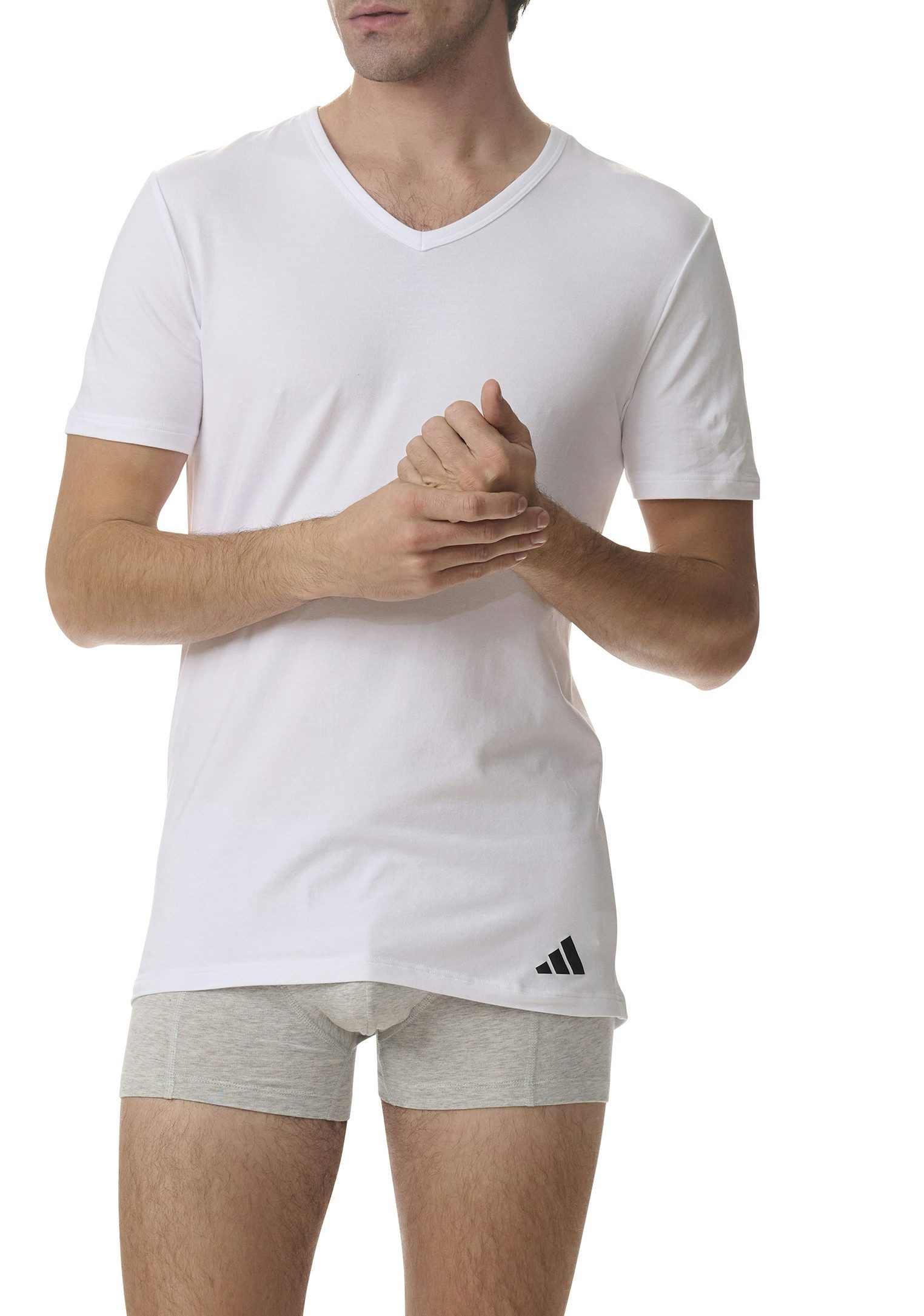 adidas Sportswear T-Shirt Active Flex Cotton (2er Pack) V-Ausschnitt, Kurza günstig online kaufen