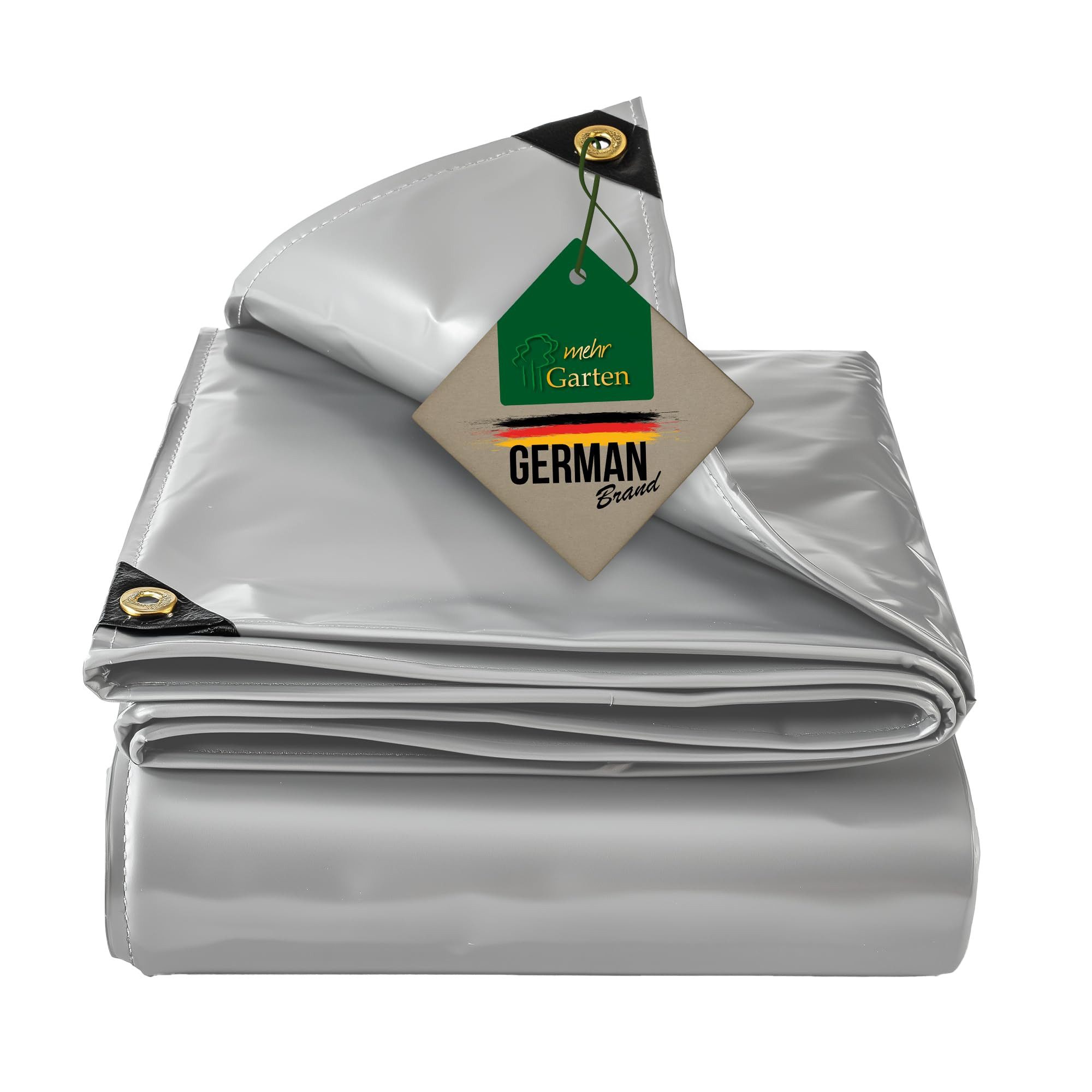 Premium Montagezubehör Premium PVC Allzweck-Plane, wasserdicht & UV-beständig, grau, 3x5m (Packung, Packung), UV-beständig, reißfest, rostfreie Ösen, 3x5m Plane