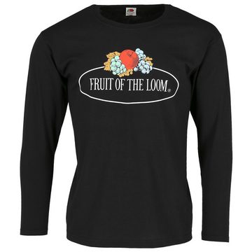 Fruit of the Loom Longsleeve Langarm T-Shirt mit Vintage-Logo