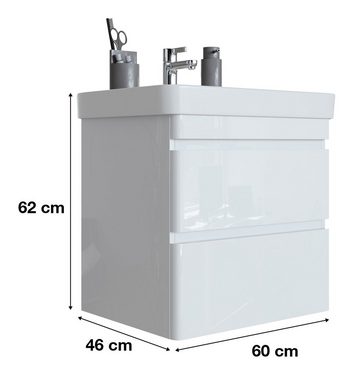 Newroom Waschtisch Axina, mit Unterschrank - Waschbecken - lackiert Qualität
