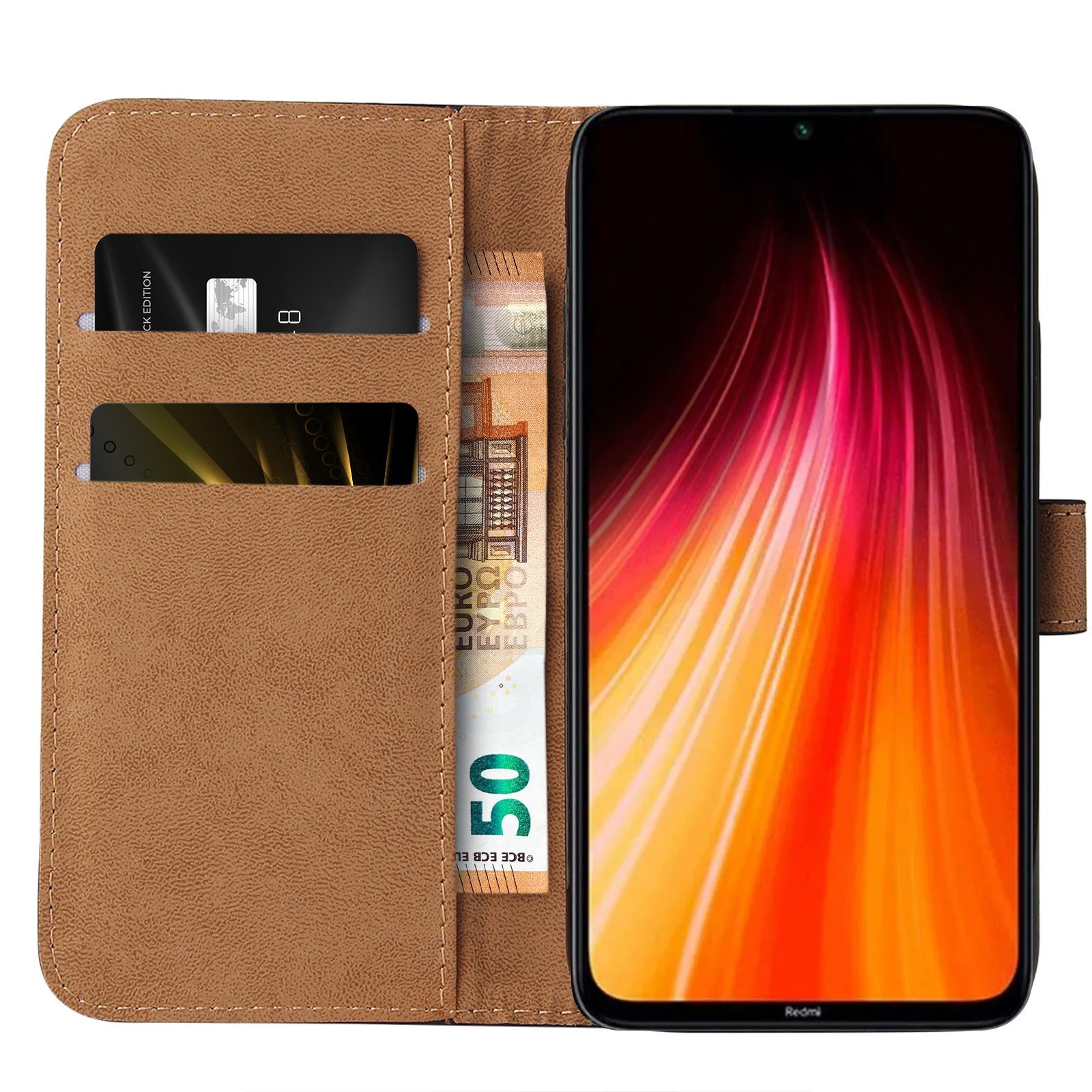 Tec-Expert Handyhülle Klapp Hülle für Xiaomi Redmi Note 8 6.3 Zoll, 6.3, Flip Case für Xiaomi Redmi Note 8