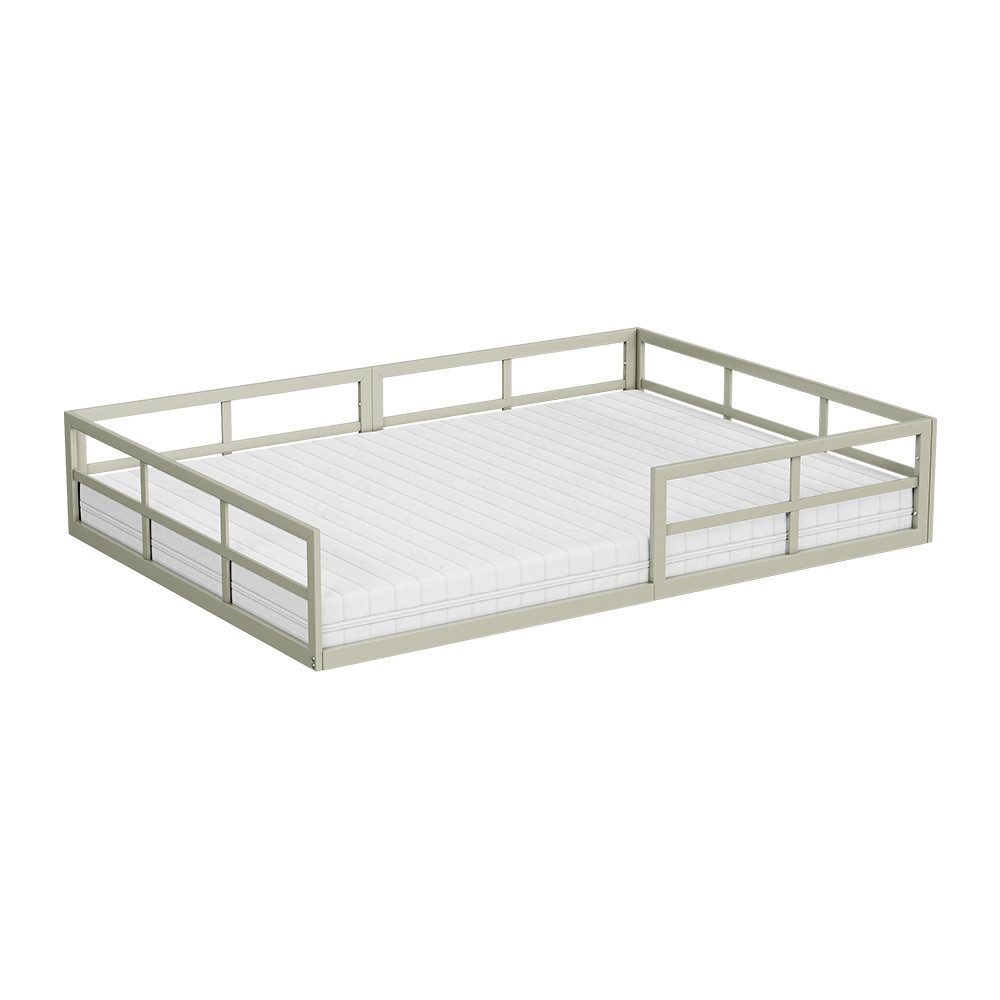VitaliSpa® Kinderbett Minno, Greige, 140x200 mit Matratze (2-tlg)