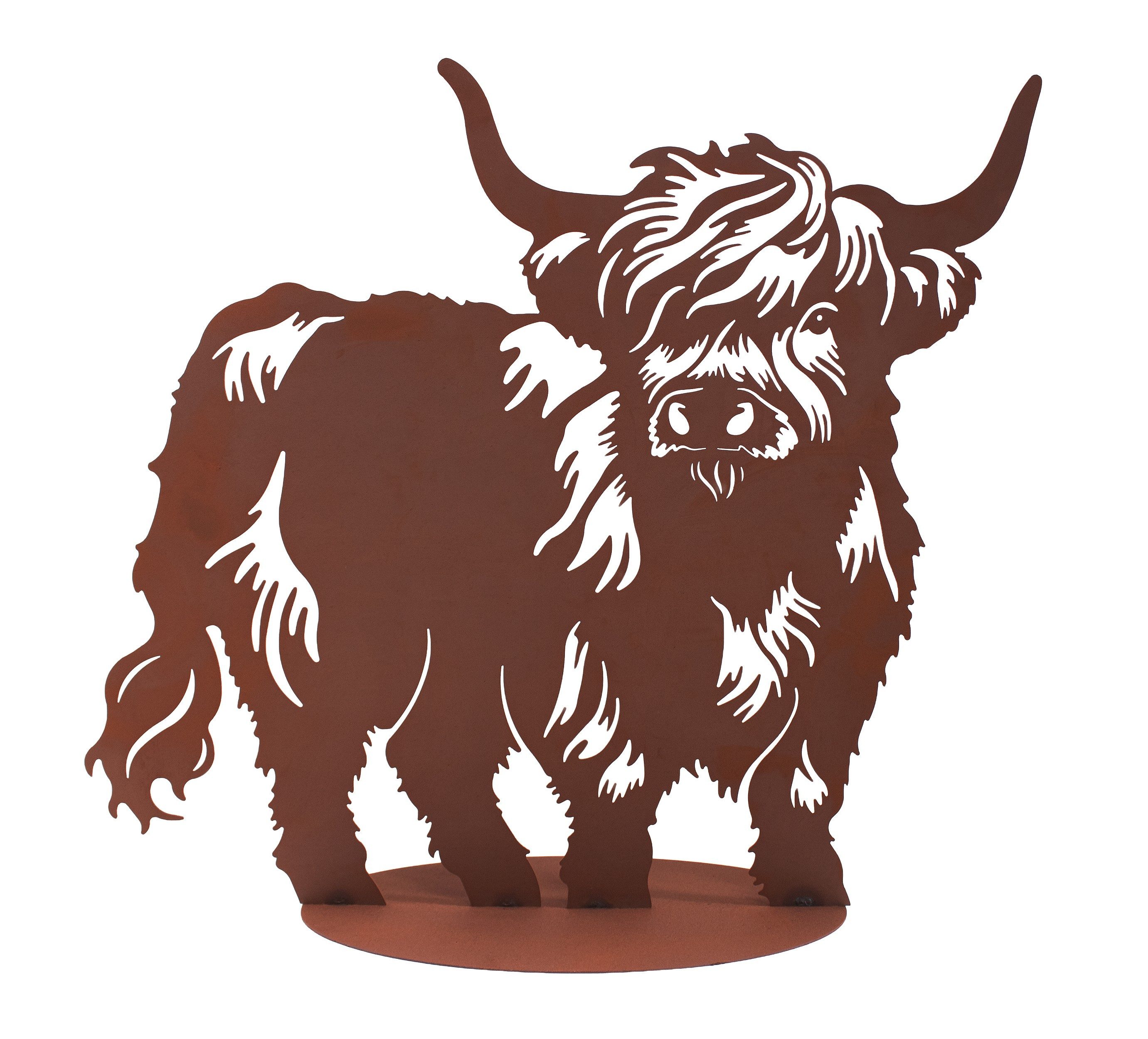 Ferrum Art Design Gartenfigur Edelrost Metall Rostoptik Gartendeko Figur Stecker Ferrum Yak 5-0345