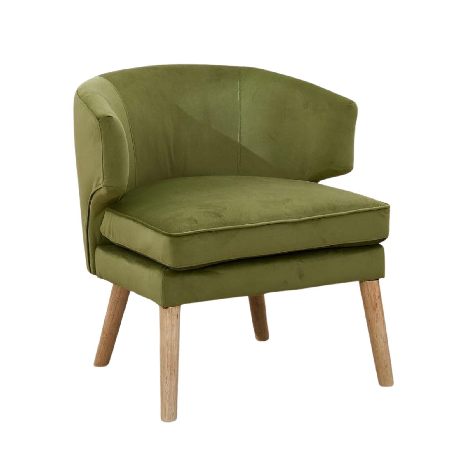 CHAIRUS Loungesessel Chenille/Samt-Sessel mit Holzbeinen&Doppelkissen für günstig online kaufen
