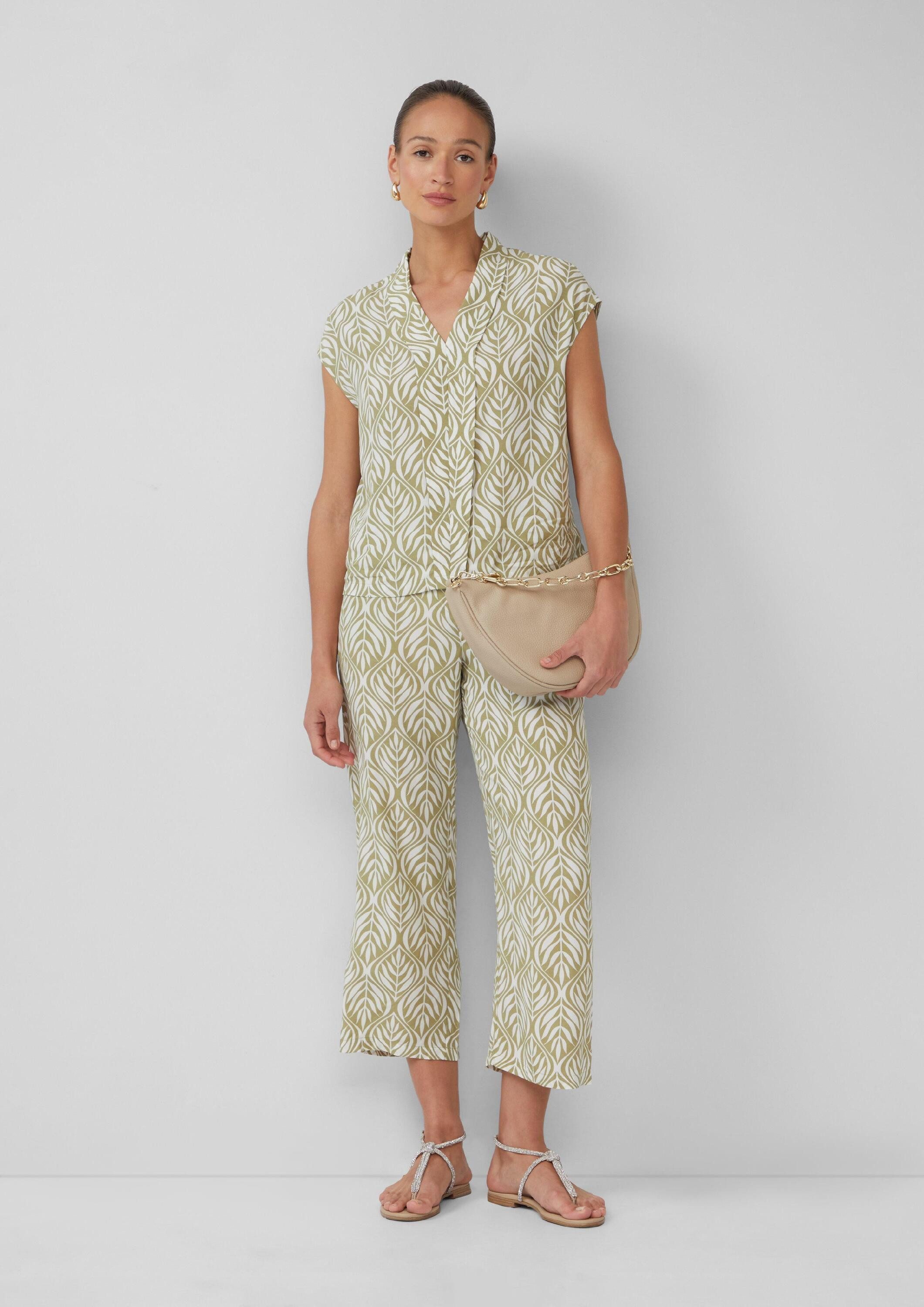 s.Oliver Culotte Hose Culotte aus Viskose mit All-over-Print