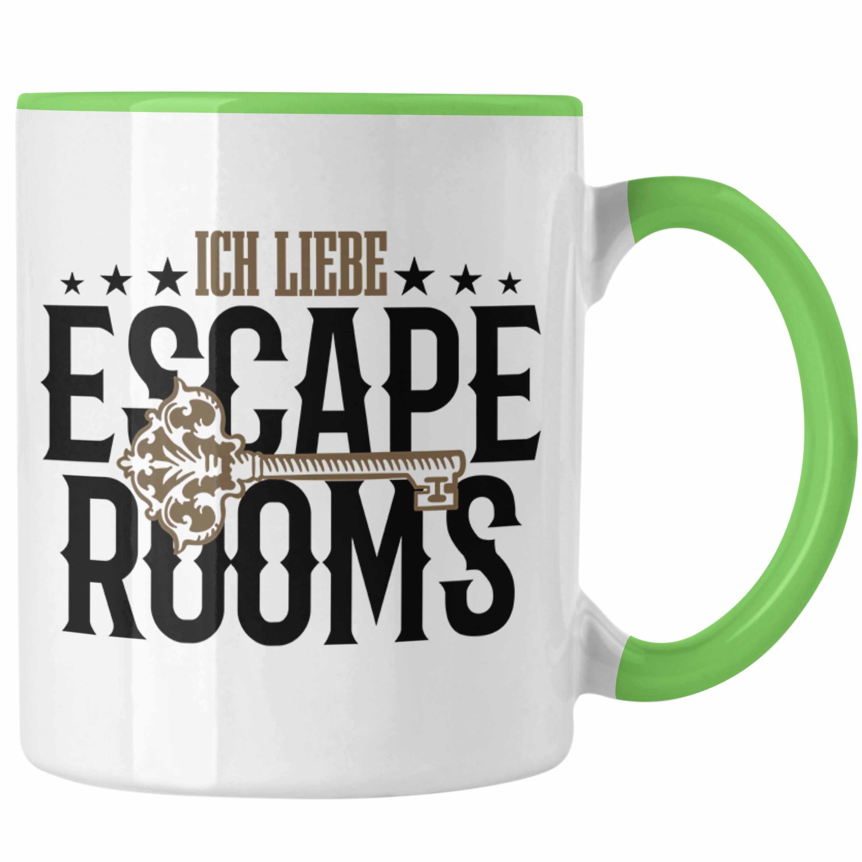 Trendation Tasse Escape Room Lustige Tasse Escape Room Fans Geschenkidee Grün