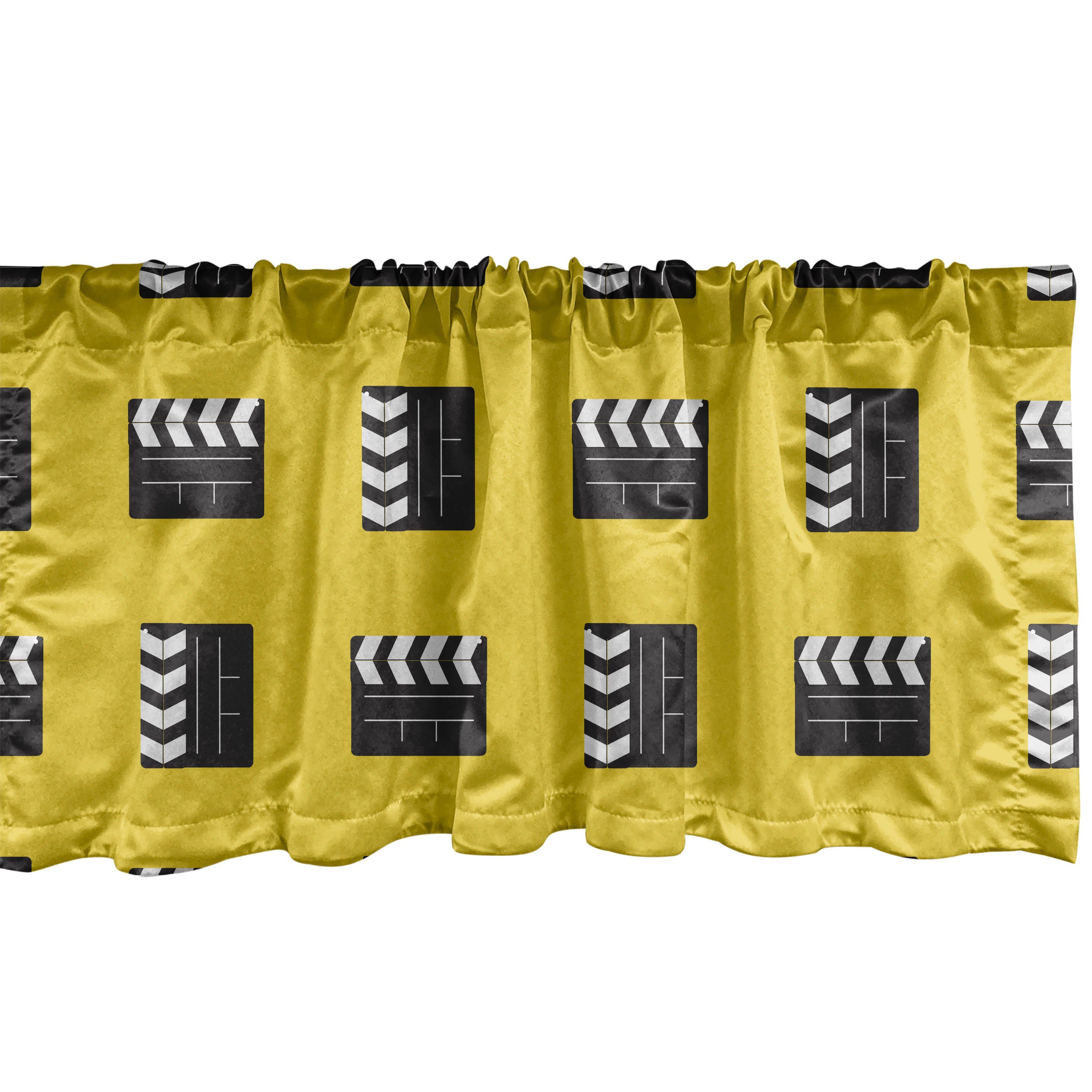 Scheibengardine Vorhang Volant Microfaser, Filmklappe Abakuhaus, Kino Filmproduktion Schlafzimmer Stangentasche, Küche Dekor für für mit