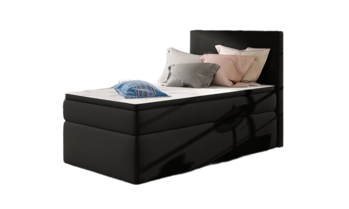 Luxusbetten24 Boxspringbett Relio 90x200, mit Stauraum