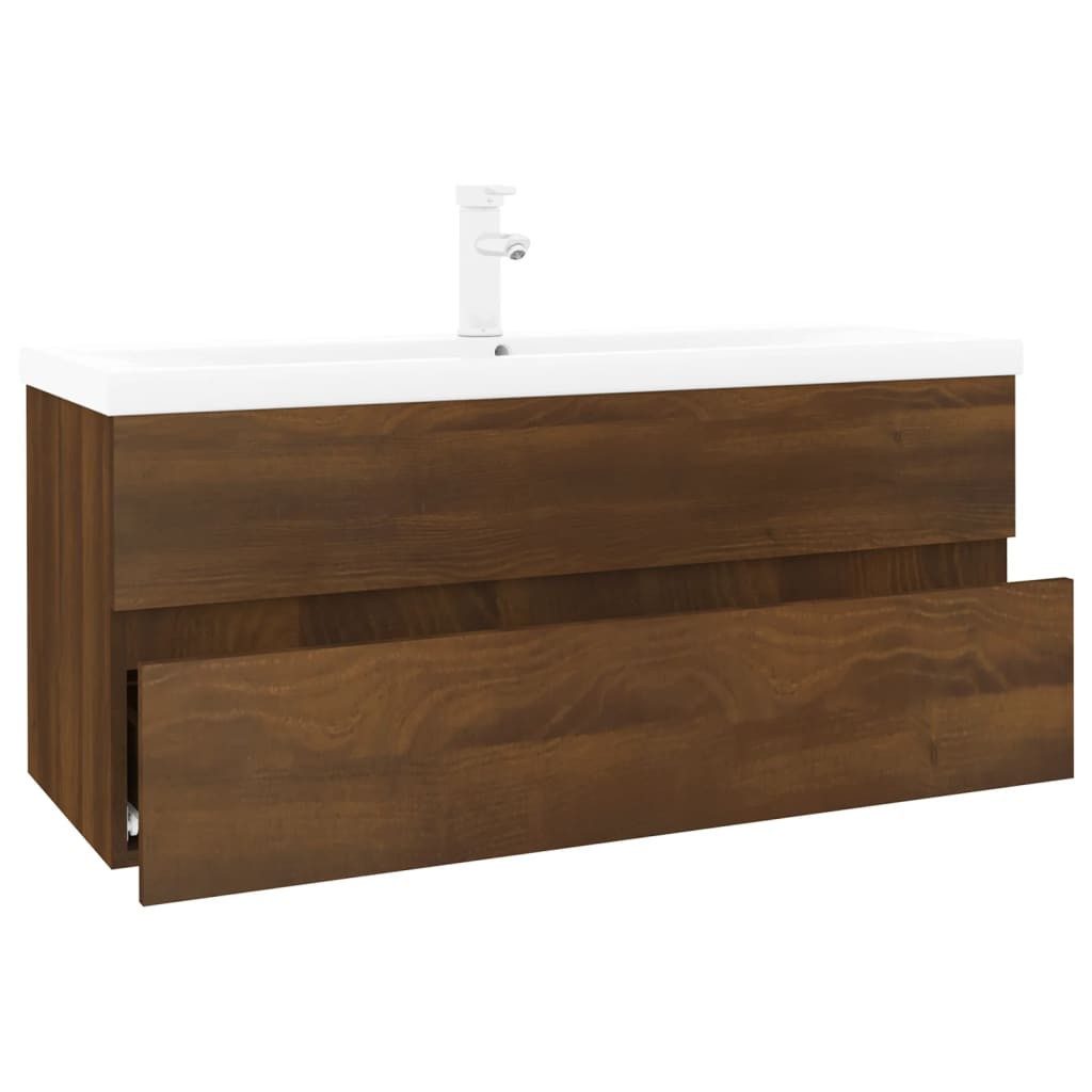 vidaXL Waschbeckenunterschrank Waschbeckenschrank mit Einbaubecken Braun günstig online kaufen