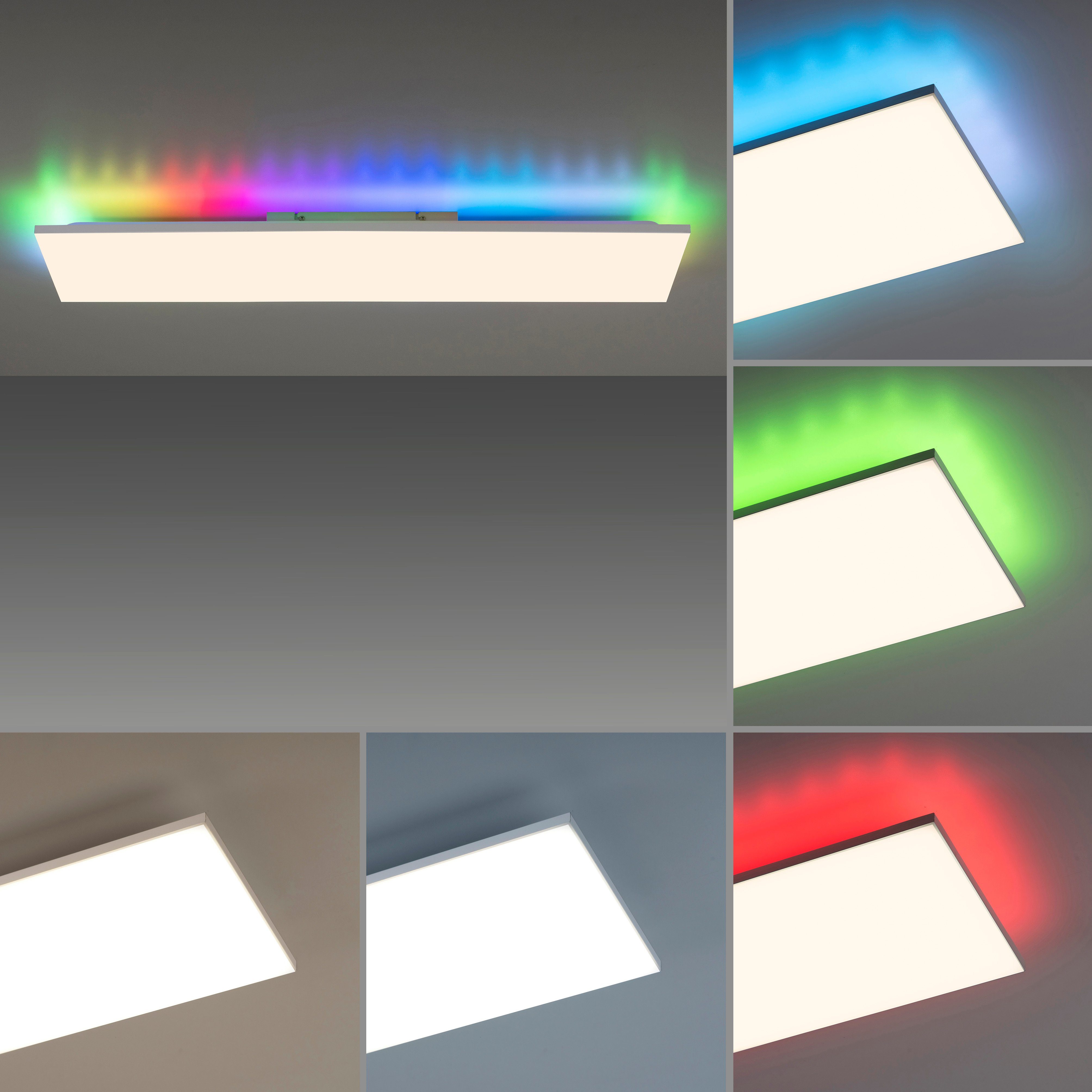 Deckenleuchte über dimmbar über Leuchten Fernbedienung - Direkt CONRAD, - warmweiß LED, fest RGB-Rainbow, kaltweiß, CCT LED Fernbedienung, integriert,