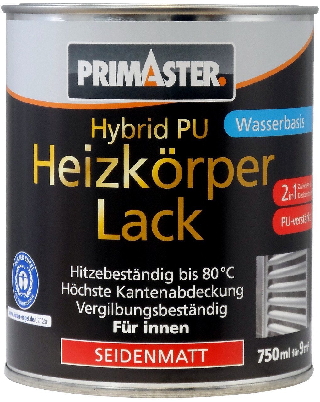 Heizkörperlack Primaster Hybrid-PU Heizkörperlack 750 ml weiß