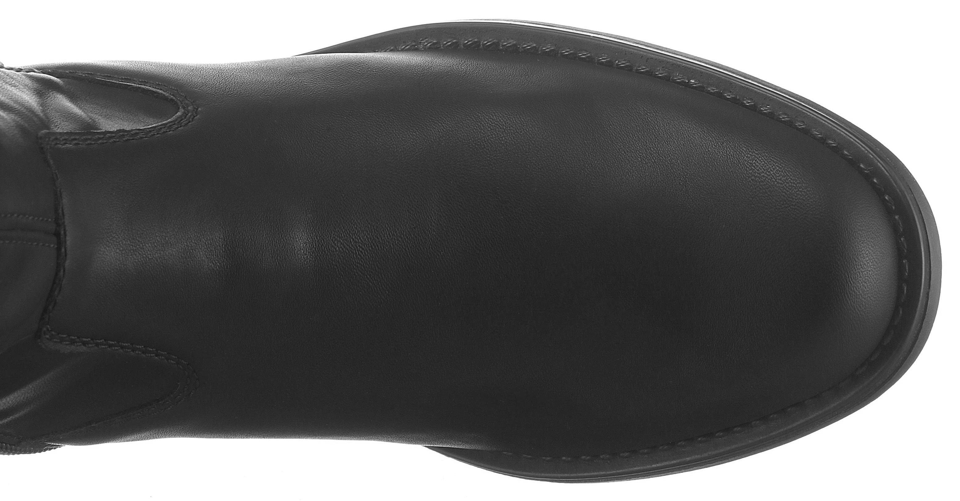 Rieker Stiefel, Langschaftstiefel, Blockabsatz, Stretch, mit Schnallenverzierung