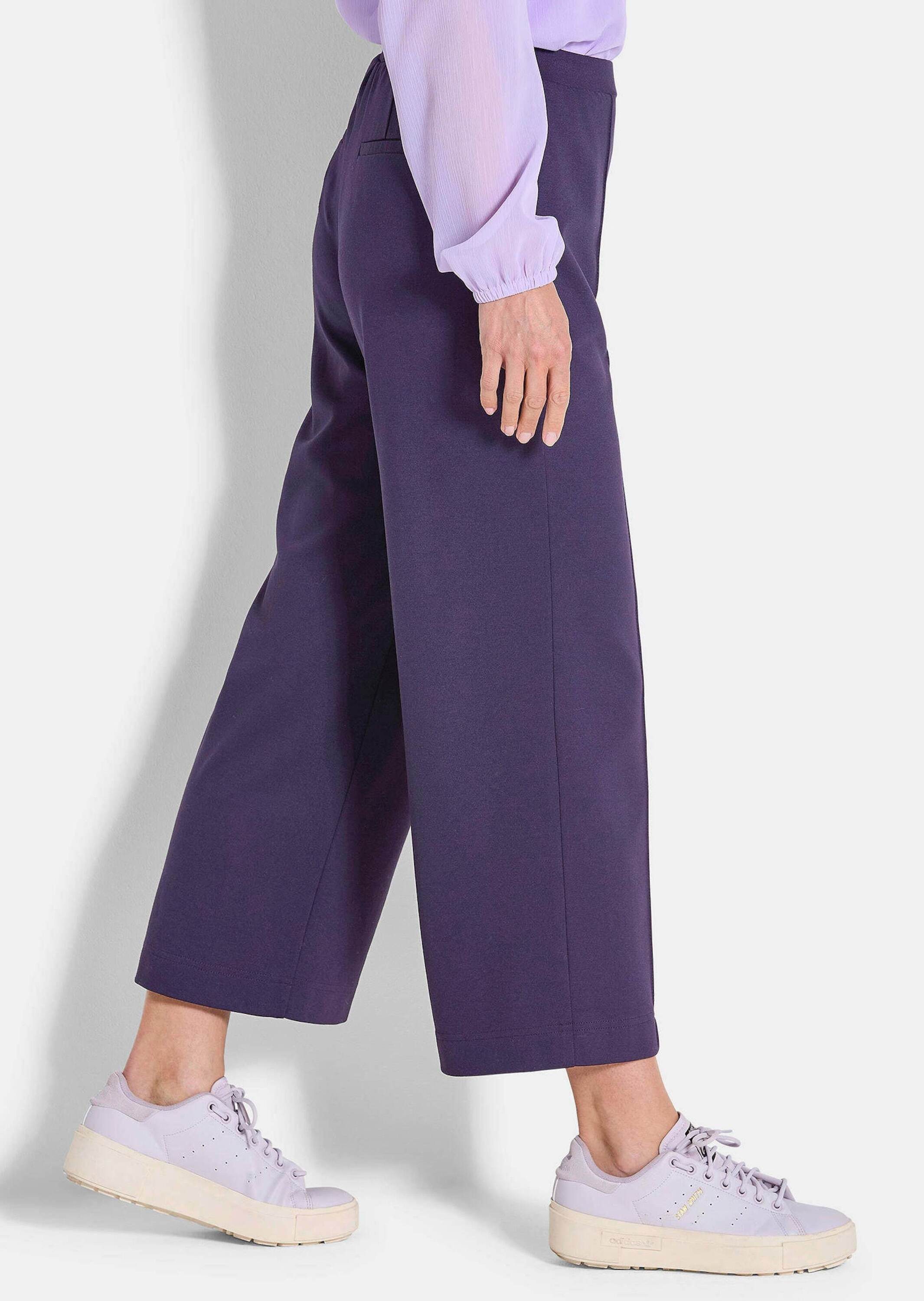 GOLDNER 7/8-Caprijeans Verkürzte Jersey-Hose VERA mit Biesen 7/8-Viskose-Culotte mit elastischem Bund und Taschen