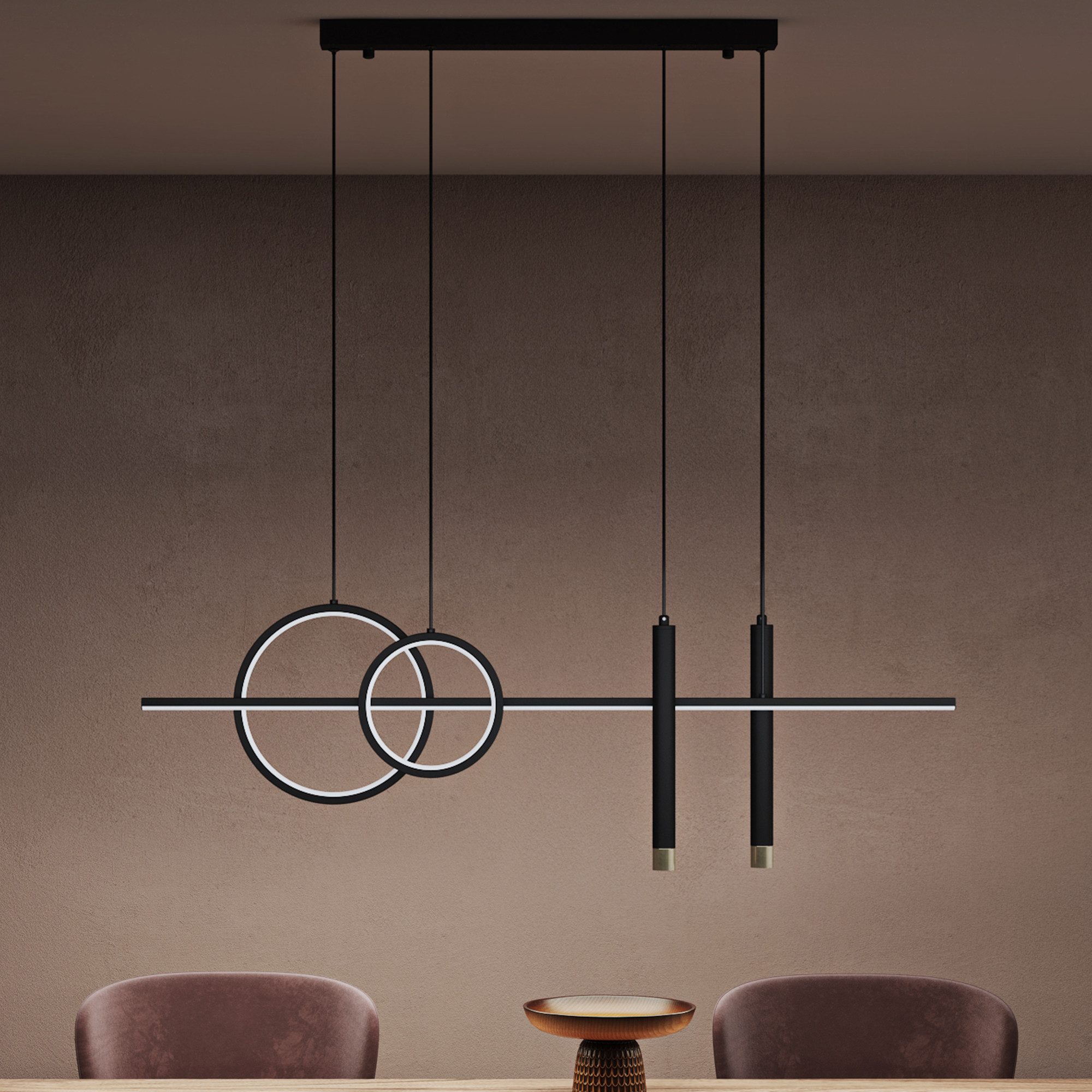 doporro LED Pendelleuchte Hängeleuchte LED Kronleuchter Höhenverstellbar mi günstig online kaufen