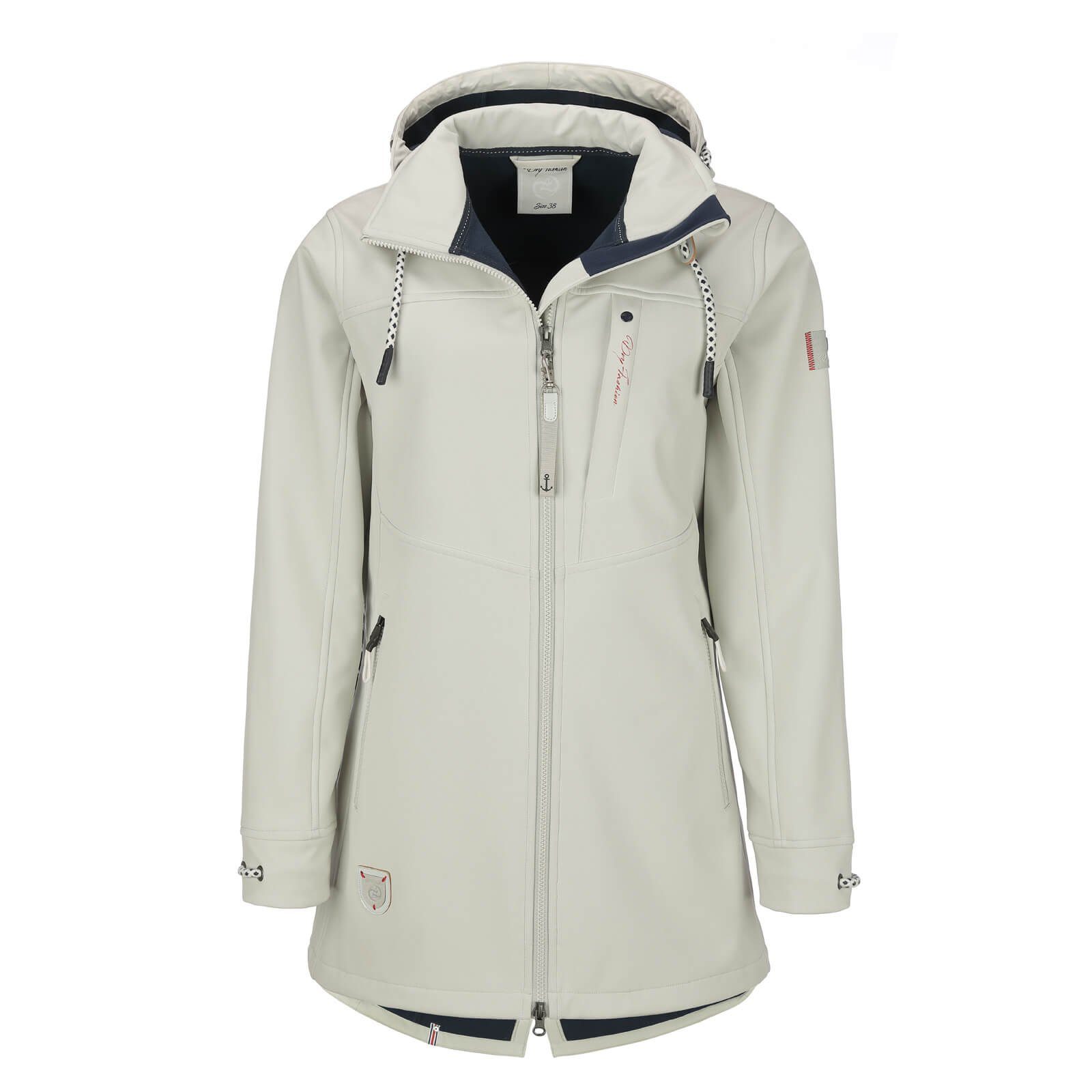 Dry Fashion Softshellmantel Damen Mantel Rerik - Softshelljacke Outdoor-Jacke Softshell cremeweiß