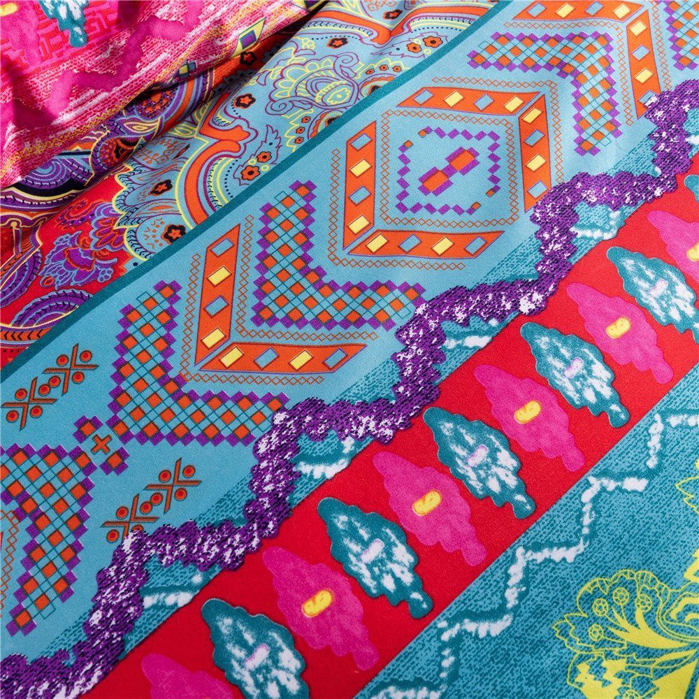 BYSURE Bettwäsche, 3 teilig, Mitchell Boho Bettwäsche, Mikrofaser