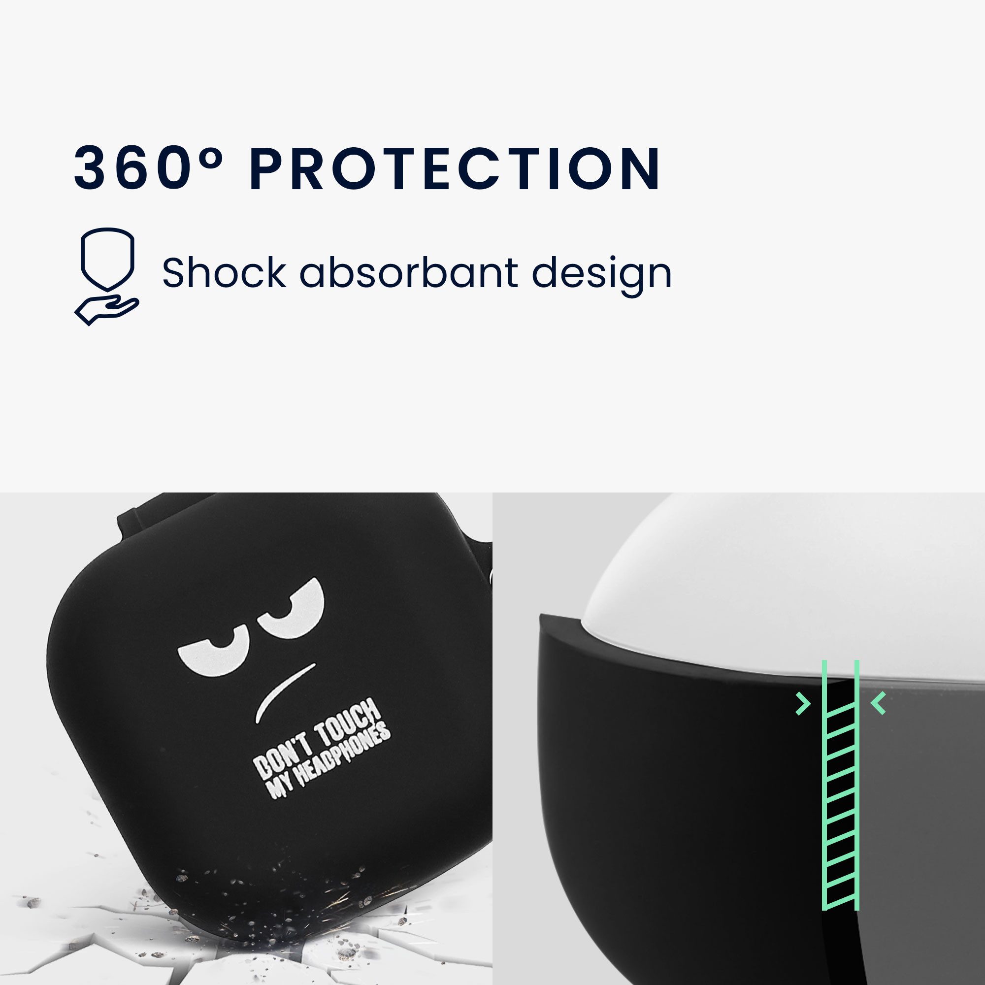 kwmobile Kopfhörer-Schutzhülle Design Schutzhülle für Samsung Galaxy Buds 4 / Galaxy Buds 4 Pro Hülle, TPU Silikon Case für Kopfhörer Ladecase stoßfestes Cover  – Bild 3 von 5