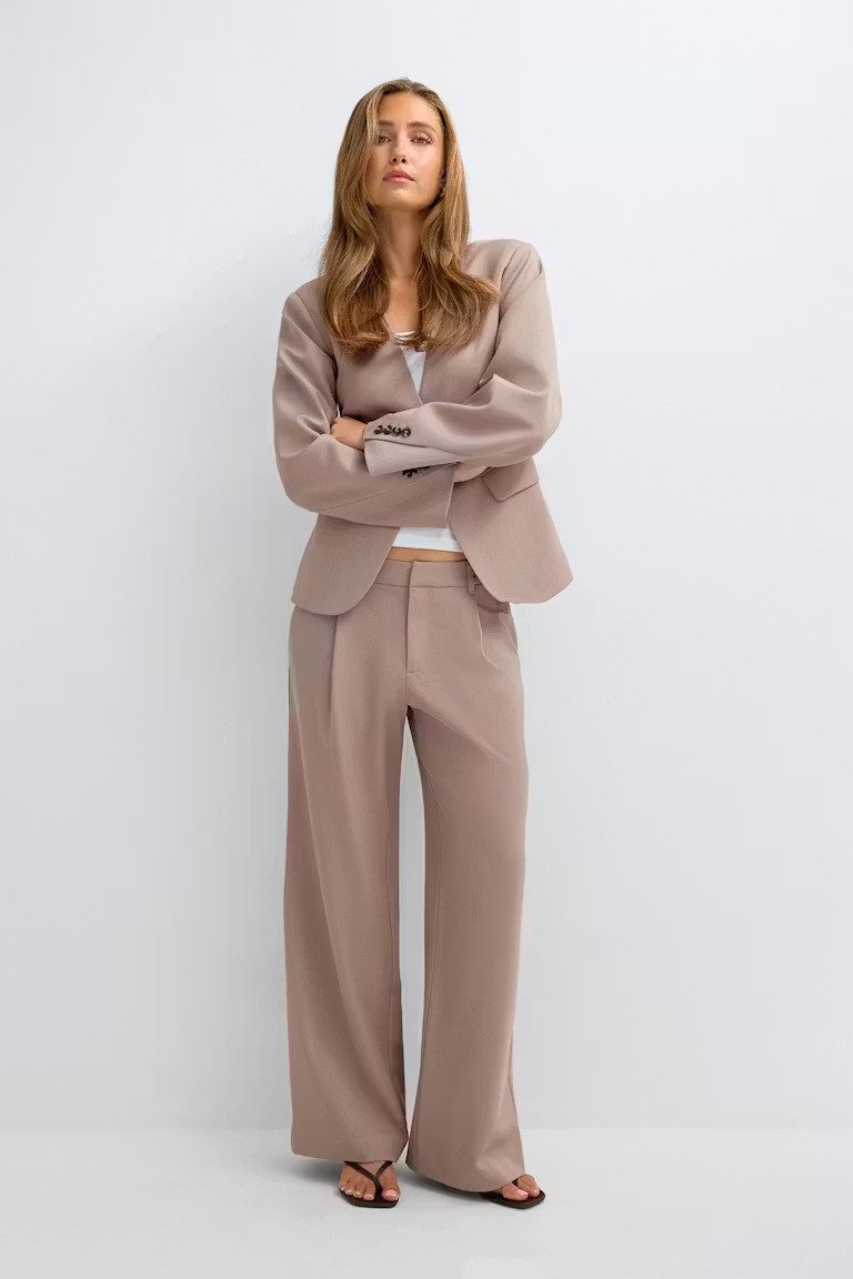 Gina Tricot Palazzohose Mid wide pleated trousers