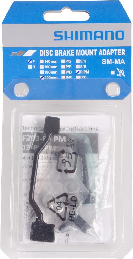 Shimano Scheibenbremse SHIMANO Scheibenbremsadapter Vorne o. hinten PM PM 180 203 mm - Postmo