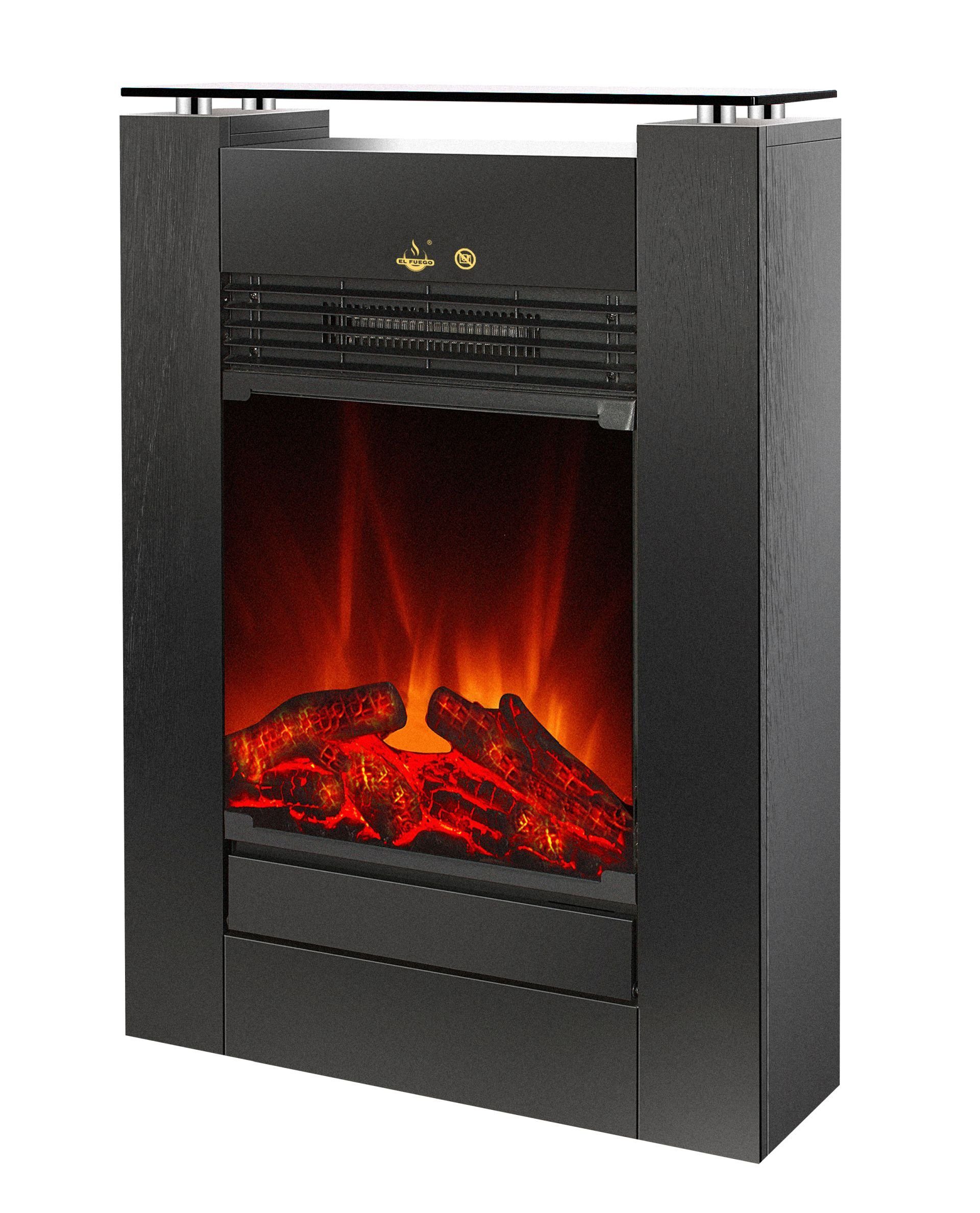 weiss "Tessin" Fuego schwarz AY0627, El Elektrokamin