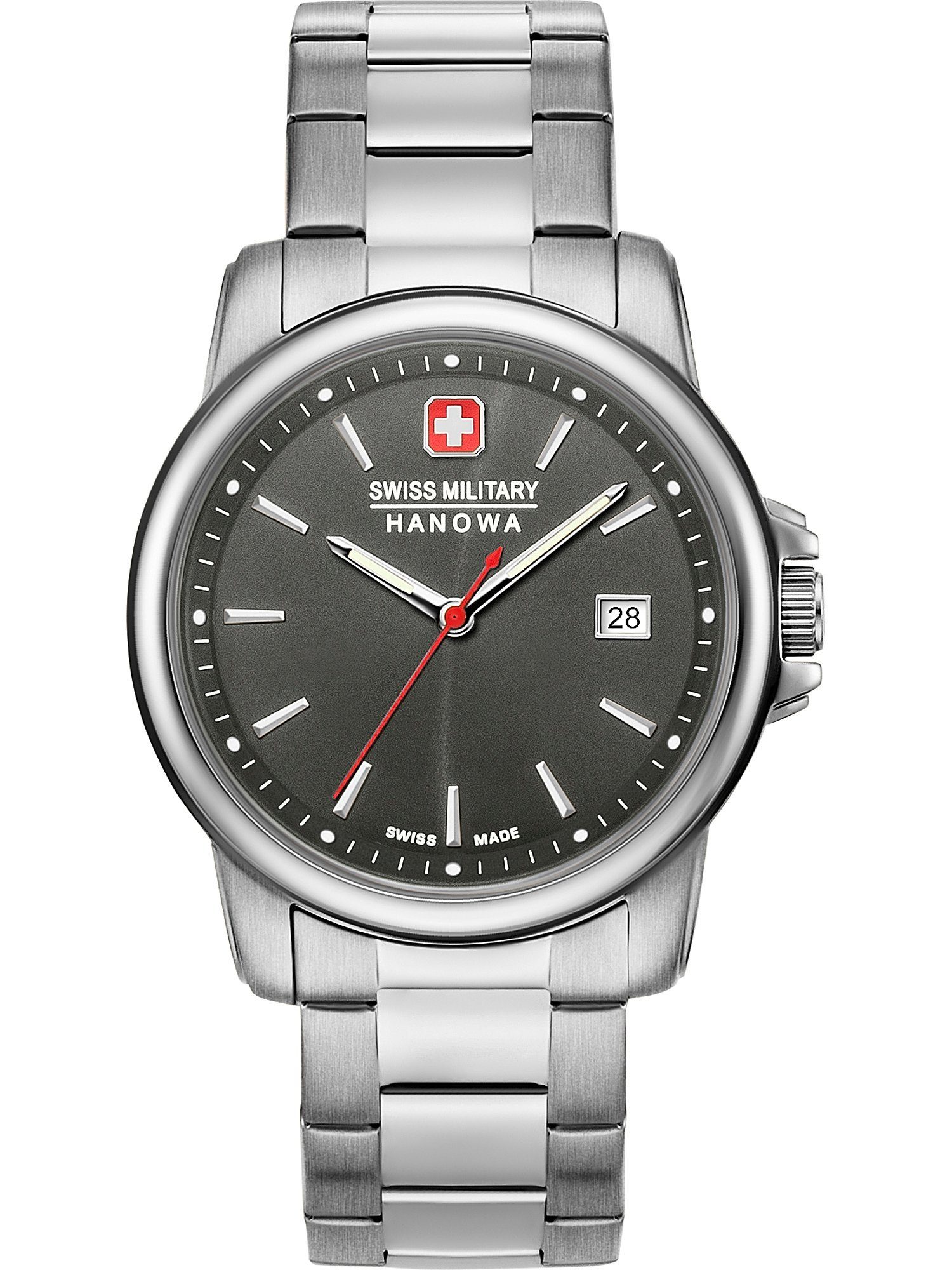 Anlass Hanowa jeden 06-5230.7.04.009, Military RECRUIT Dieses II, edle für Swiss Accessoire SWISS Schweizer Uhr ist