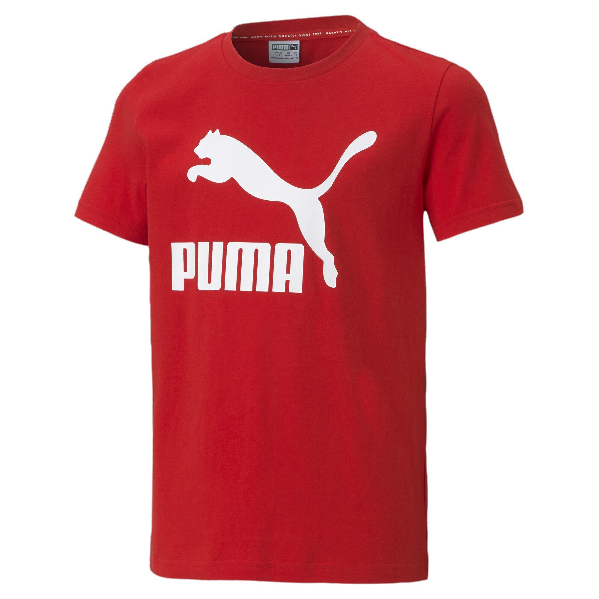 PUMA T-Shirt Classics Risk Red B T-Shirt High Jungen