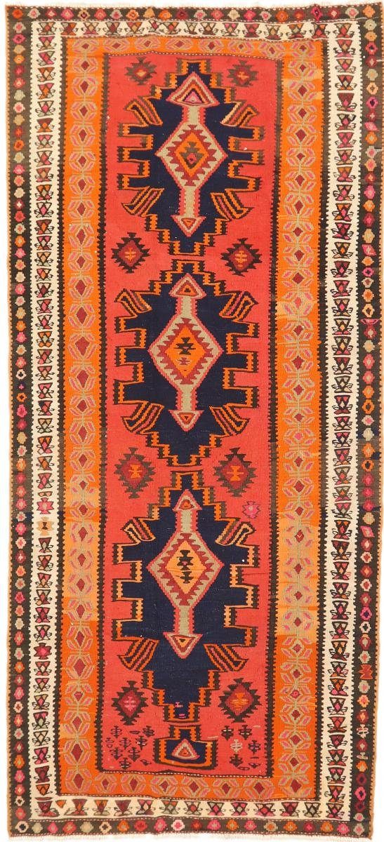 Orientteppich Kelim Fars Azerbaijan Antik 138x320 Handgewebter Orientteppich, Nain Trading, rechteckig, Höhe: 4 mm