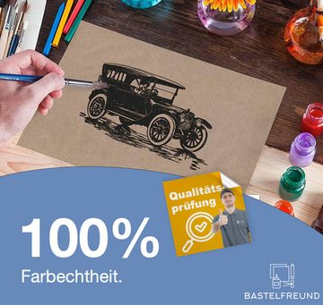 Bastelfreund® Kraftpapier 100x Blatt Kraftpapier DIN A4 - 200 g/m² - Naturpapier - Druckpapier, Bedruckbar; Papierstärke 200 g/m²