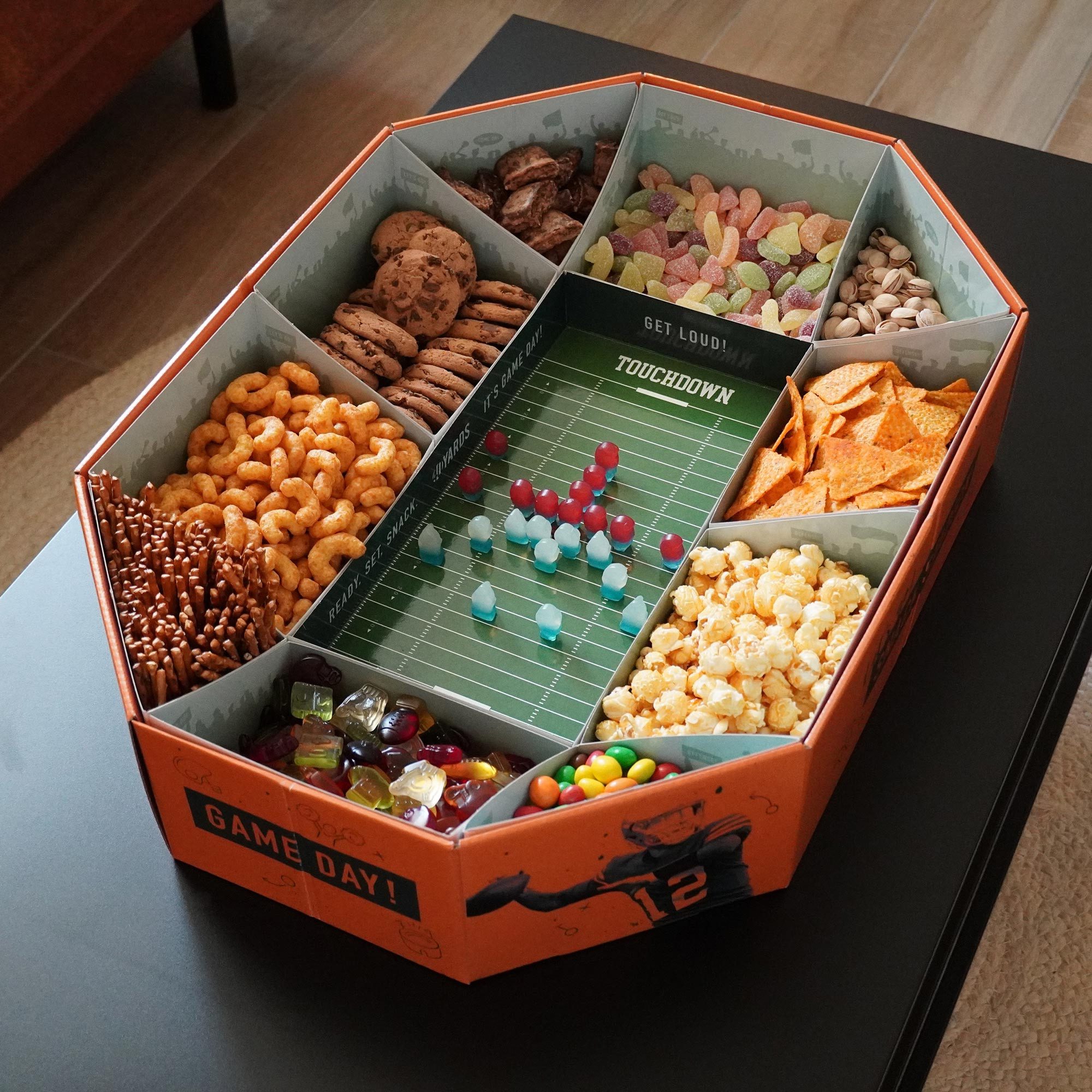 40YARDS Servierplatte American Football Snack Stadium – Großes XXL Snack Stadion, (61 x 43 x 12,5 cm) – Bild 5 von 5